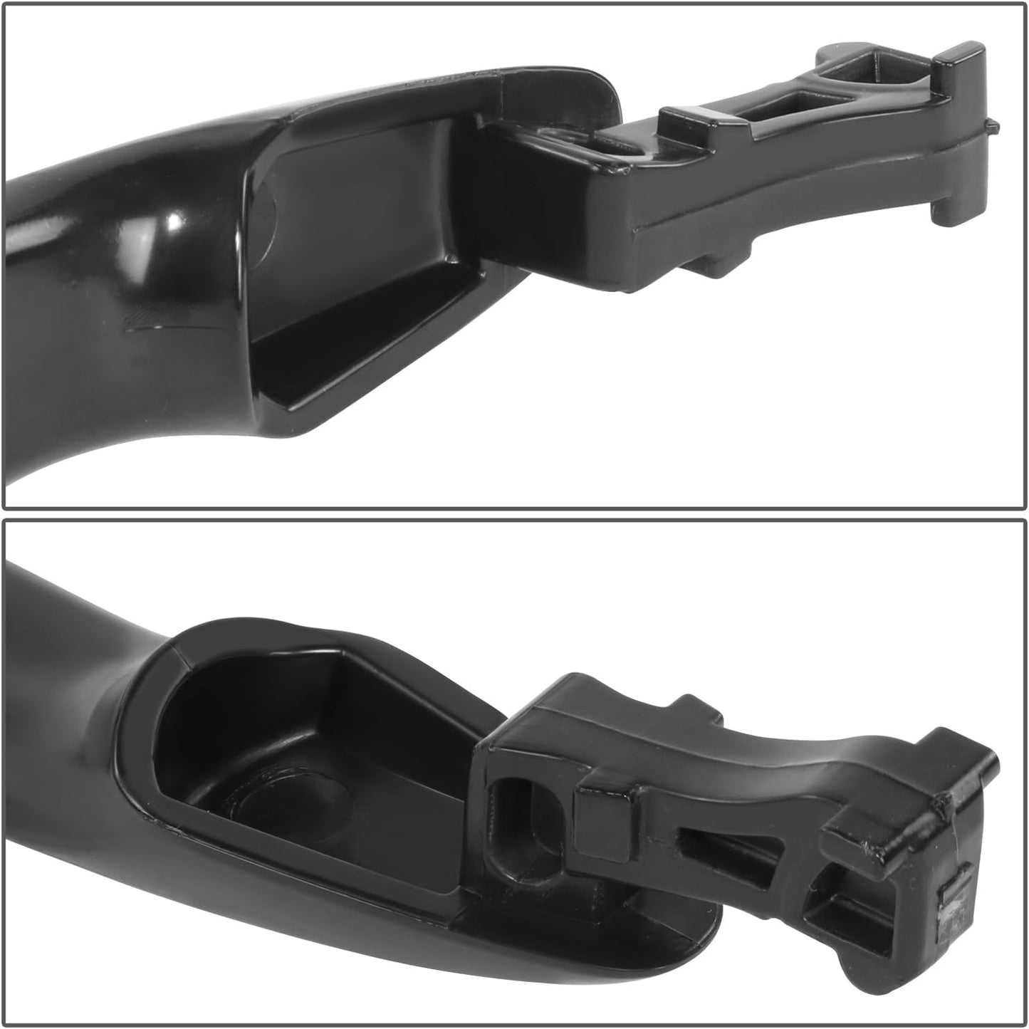DNA MOTORING Front Driver Outer Door Handle Compatible with 03-09 Lexus GX470, 03-09 4Runner, 05-15 Tacoma, w/Keyhole, Black, OEM-DHO-01487