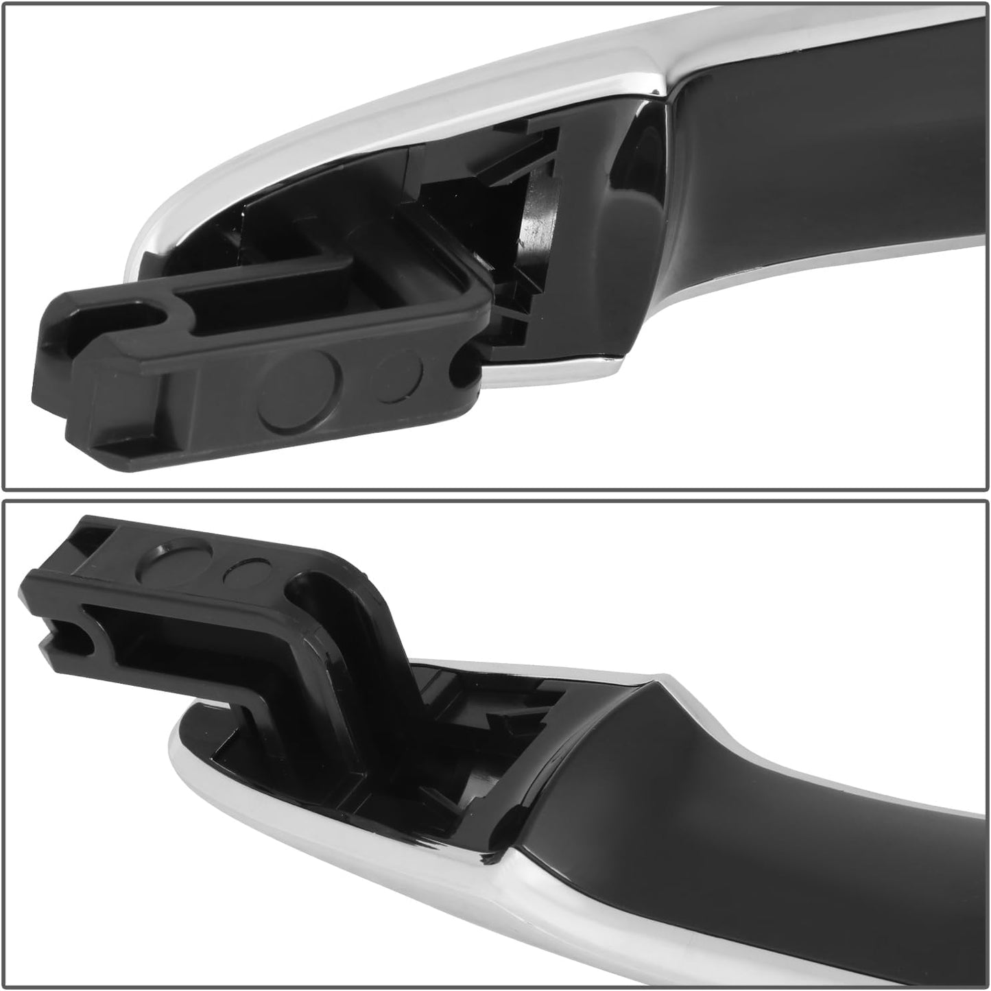 DNA MOTORING Rear Driver/Passenger Outer Door Handle Compatible with 15-20 Nissan Murano, 14-20 Rogue, w/o Smart Entry, Chrome, OEM-DHO-01390