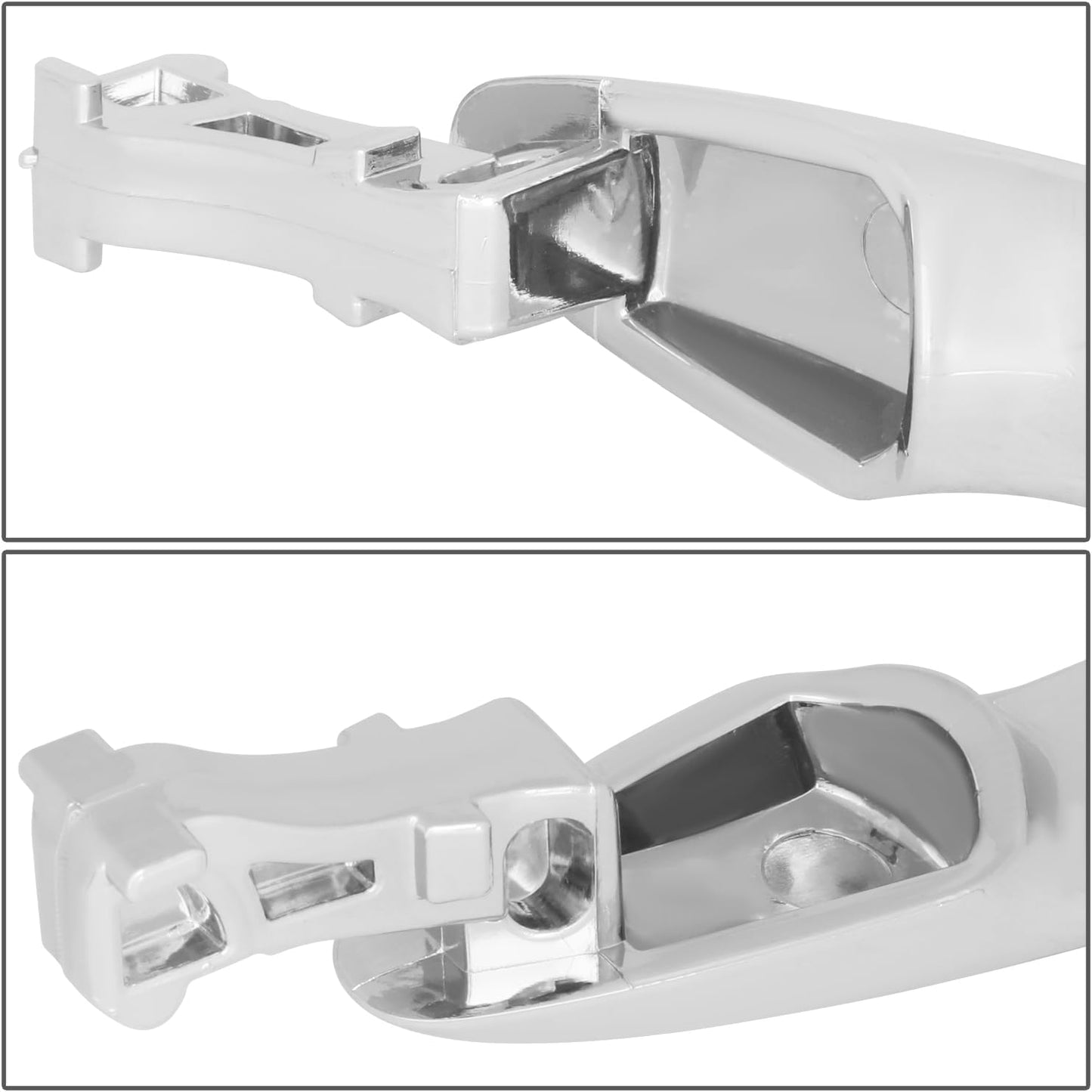 DNA MOTORING Rear Driver, Passenger Outer Door Handle Compatible with 03-09 Lexus GX470, 03-09 4Runner, 05-15 Tacoma, Chrome, OEM-DHO-01483