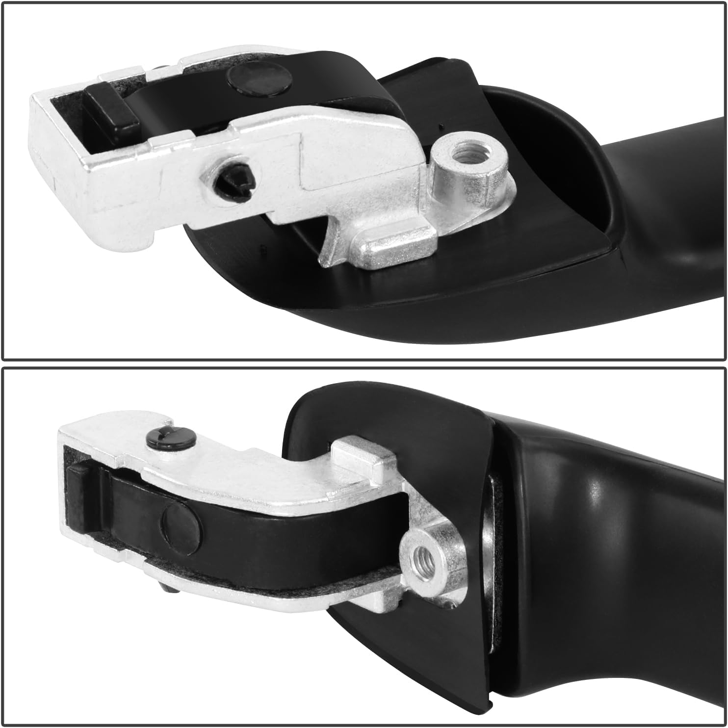 DNA MOTORING Rear Right Outer Door Handle Compatible with 06-08 Honda Pilot, Black, OEM-DHO-01145