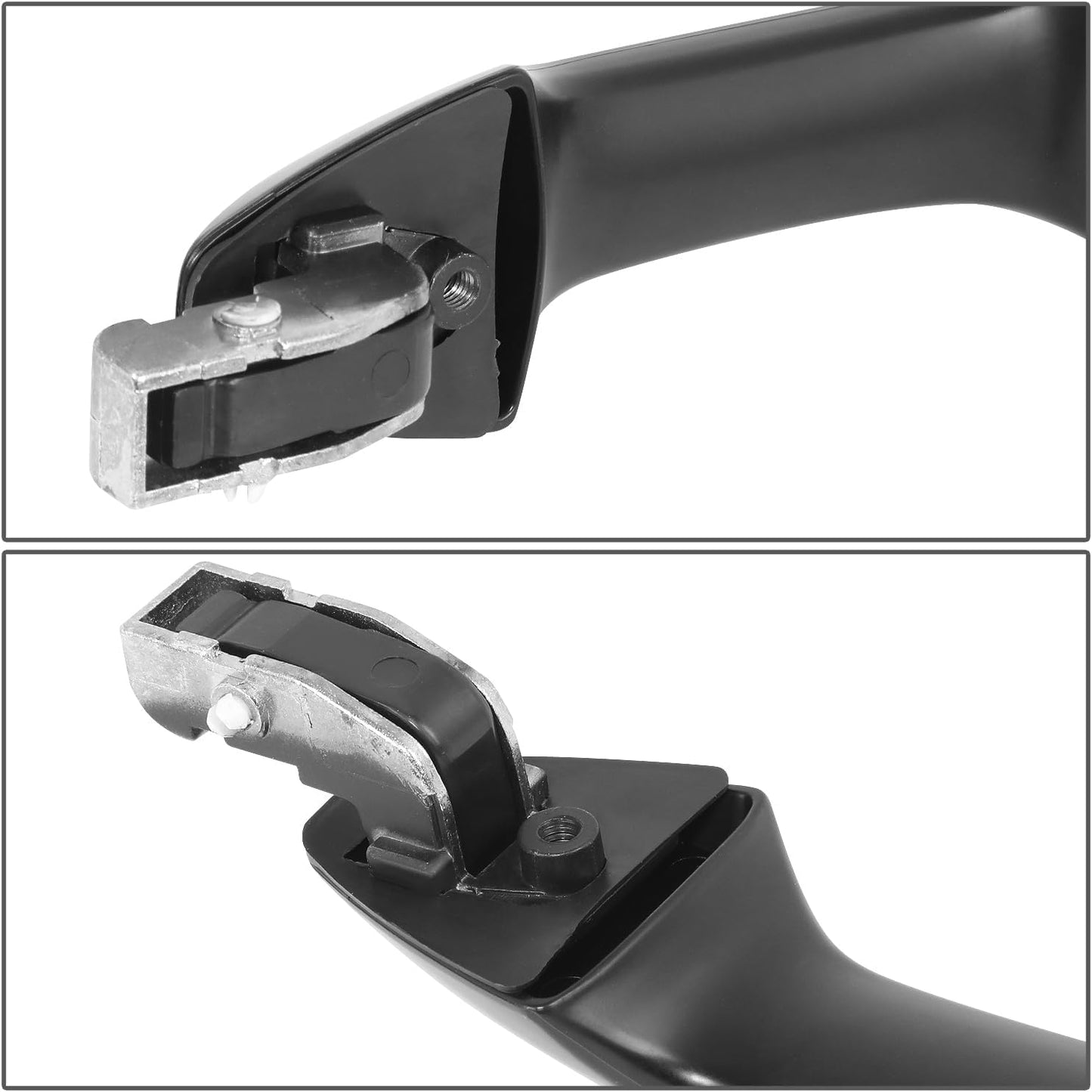 DNA MOTORING Front Right Outer Door Handle Compatible with 07-11 Honda CR-V, W/O Key Hole, Primed Black, OEM-DHO-01117, 72140SWAA01