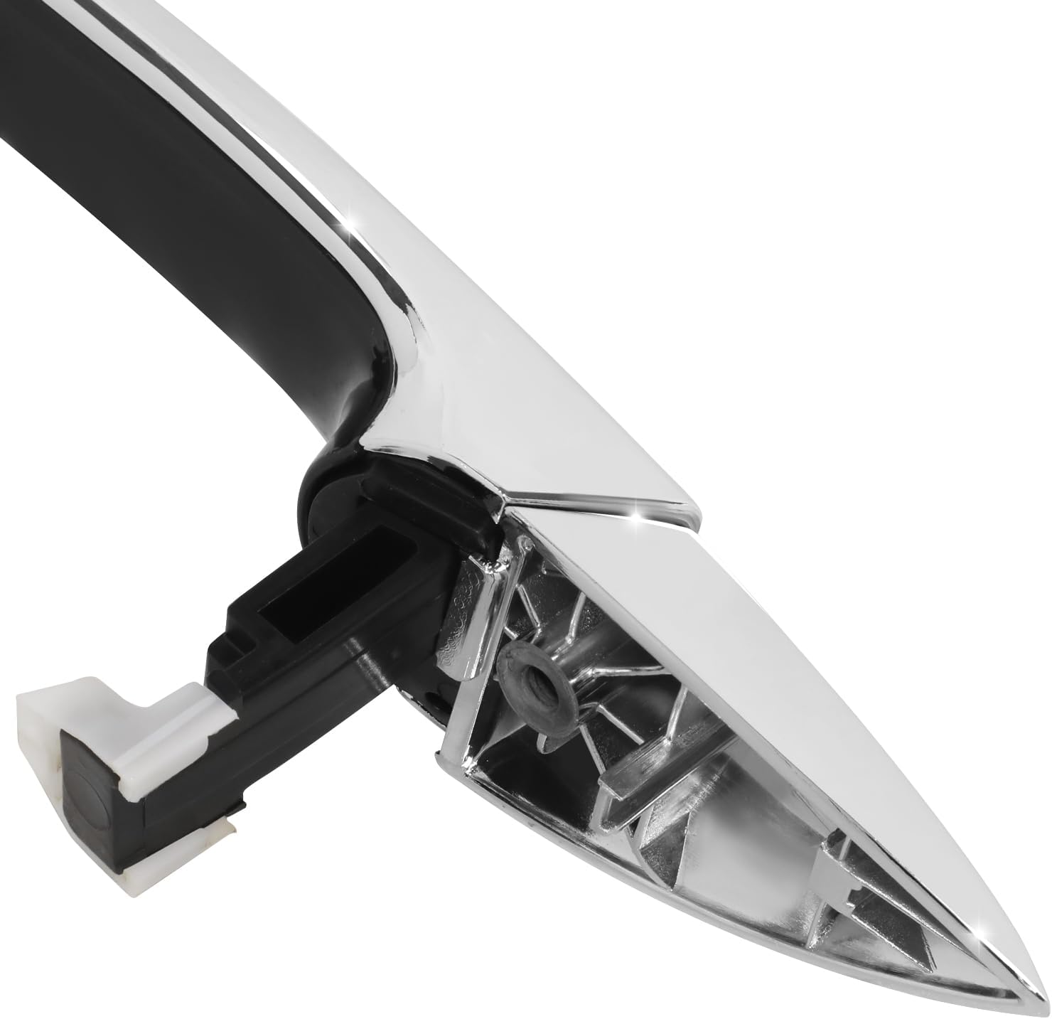 DNA MOTORING Front Right Outer Door Handle Compatible with 09-14 Acura TSX w/o Keyhole, Chrome, OEM-DHO-01102