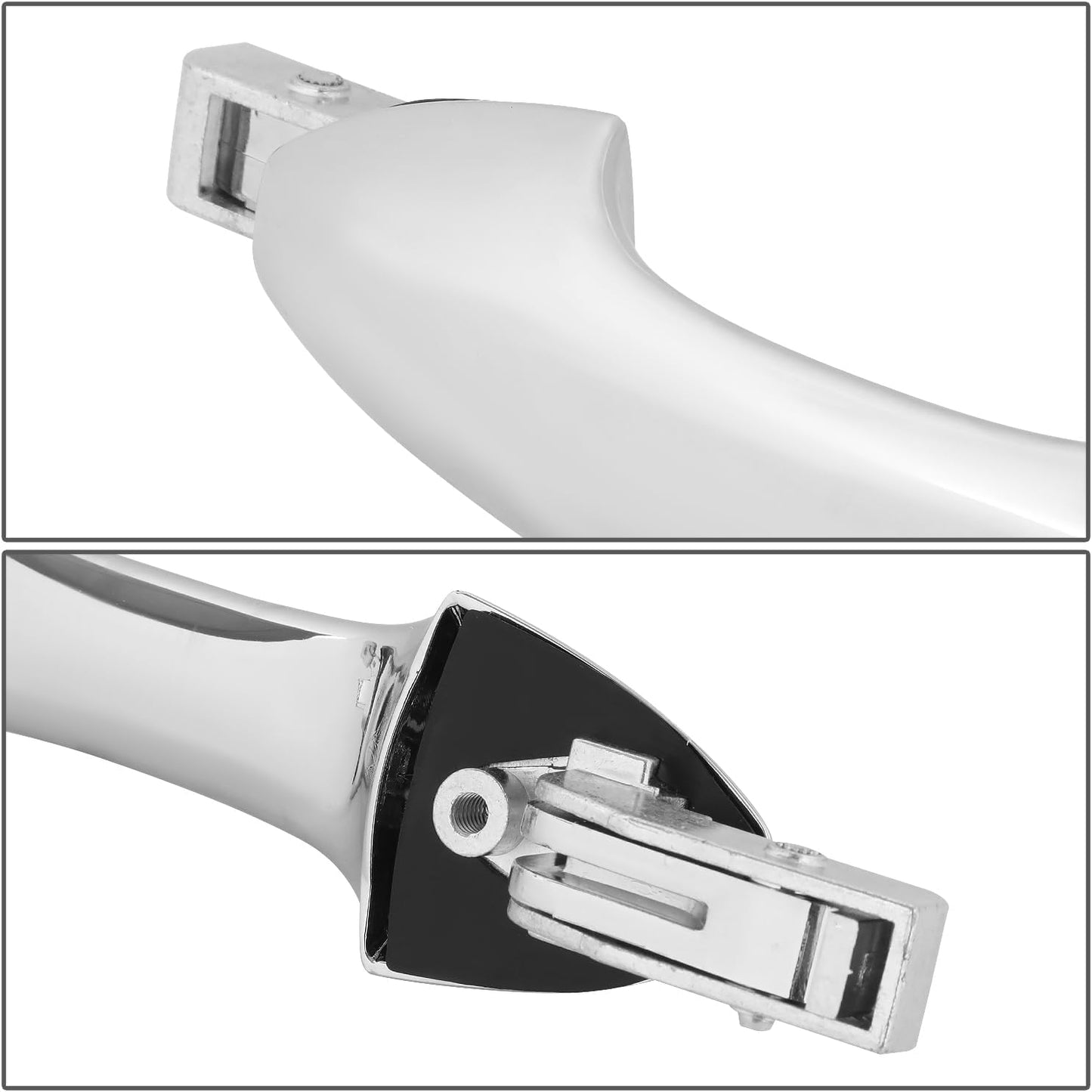 DNA MOTORING Front Left Outer Door Handle Compatible with 07-13 Acura MDX, w/Keyhole, Chrome, OEM-DHO-01037