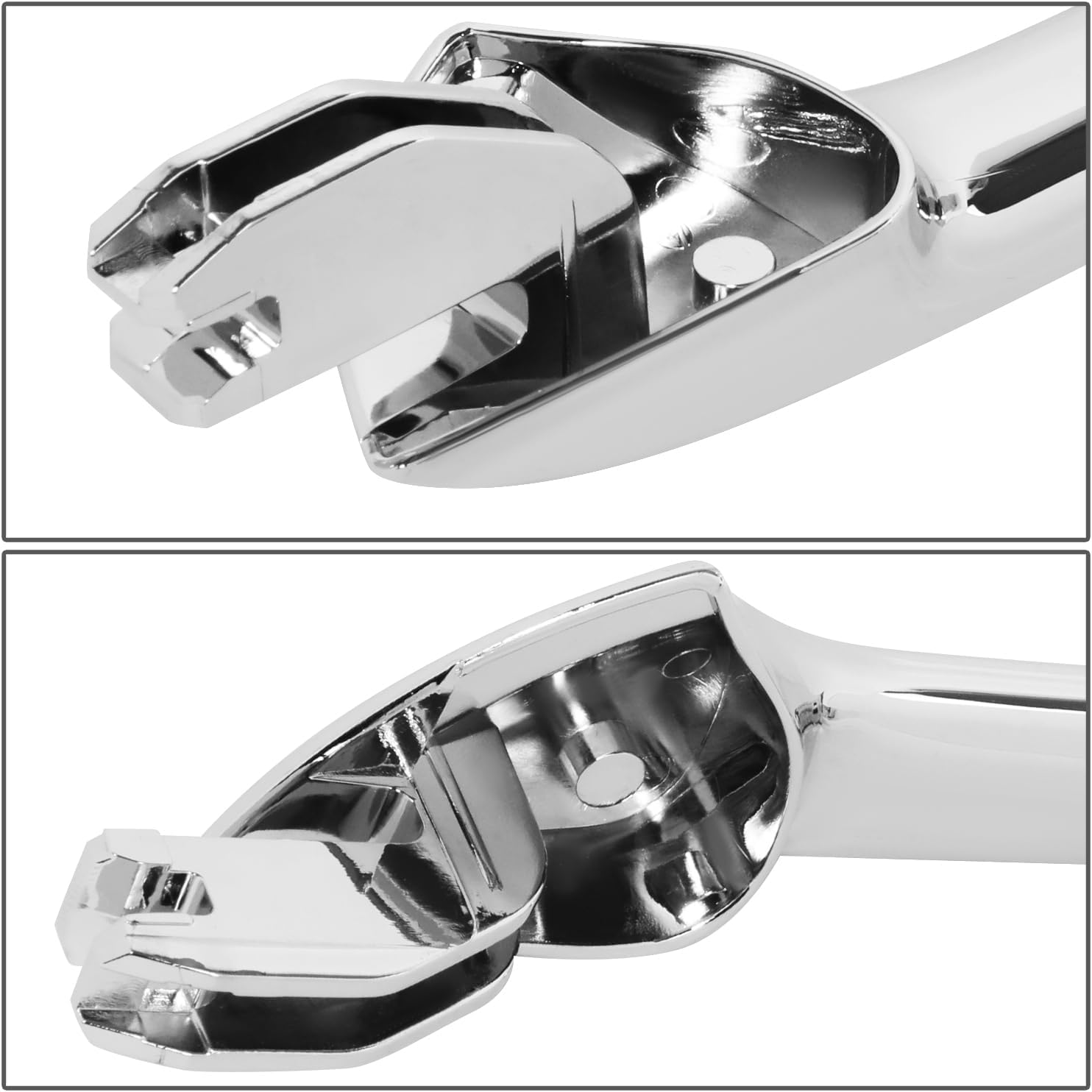 DNA MOTORING Front, Rear Right Outer Door Handle Compatible with 08-12 Honda Accord,w/o Keyhole, Chrome, OEM-DHO-01095