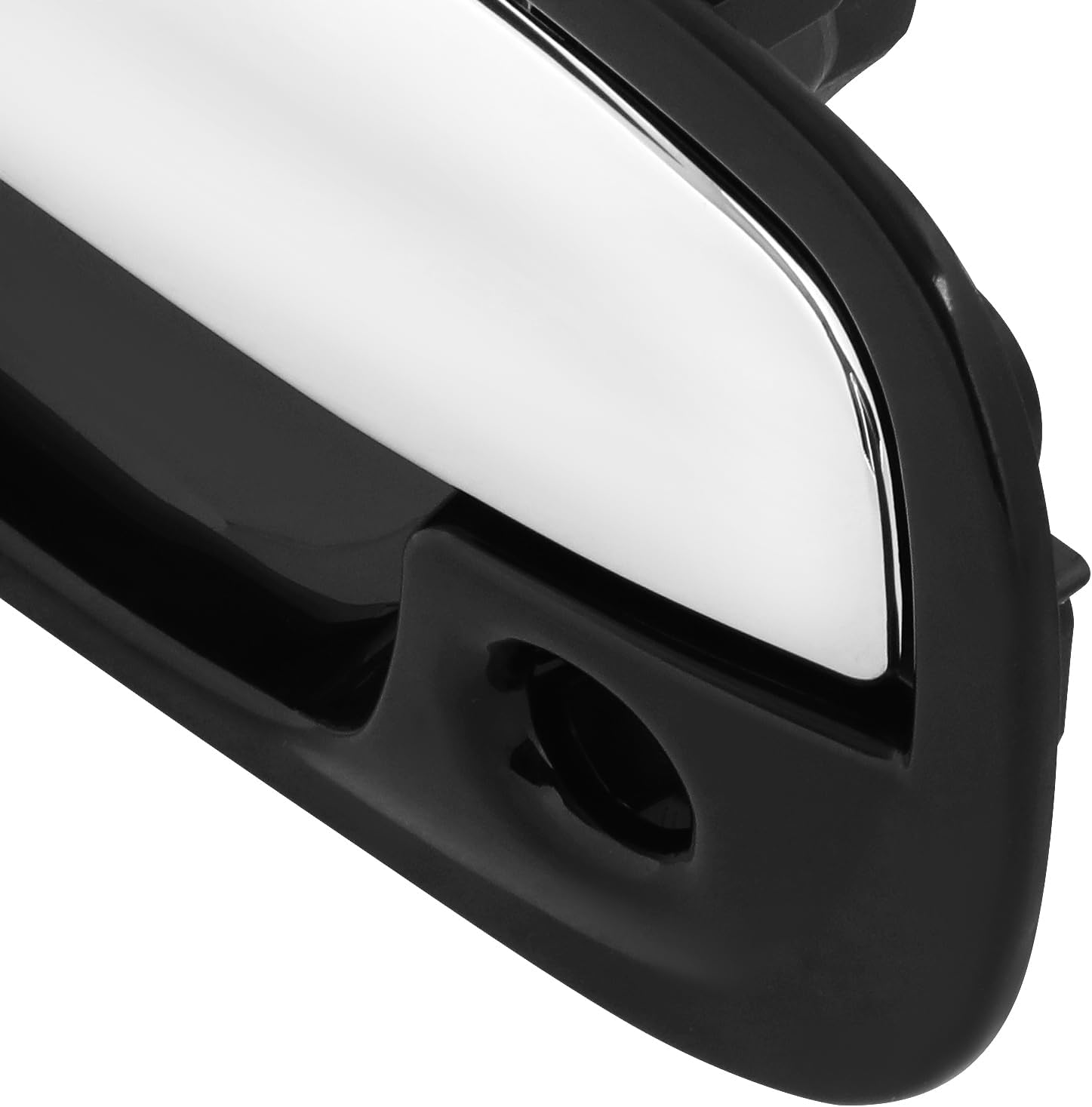 DNA MOTORING Front Left Outer Door Handle Compatible with 96-00 Honda Civic Sedan, W/Key Hole, Black/Chrome Lever, OEM-DHO-01069, 72180S01A01