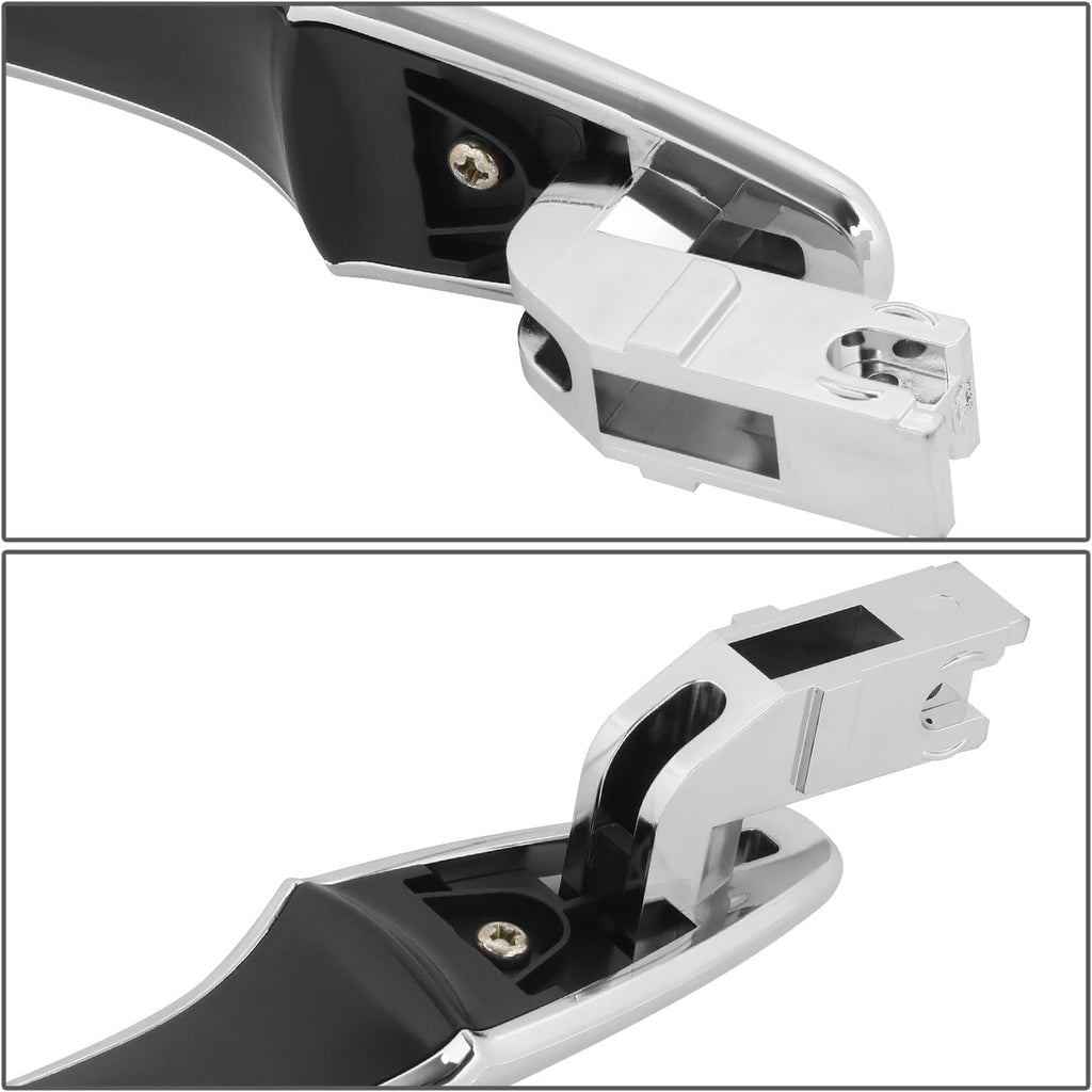 DNA MOTORING Front Left Outer Door Handle Compatible with 13-18 Nissan Altima / 13-19 Pathfinder, W/Key Hole, Chrome, OEM-DHO-01344, 826403TA0A
