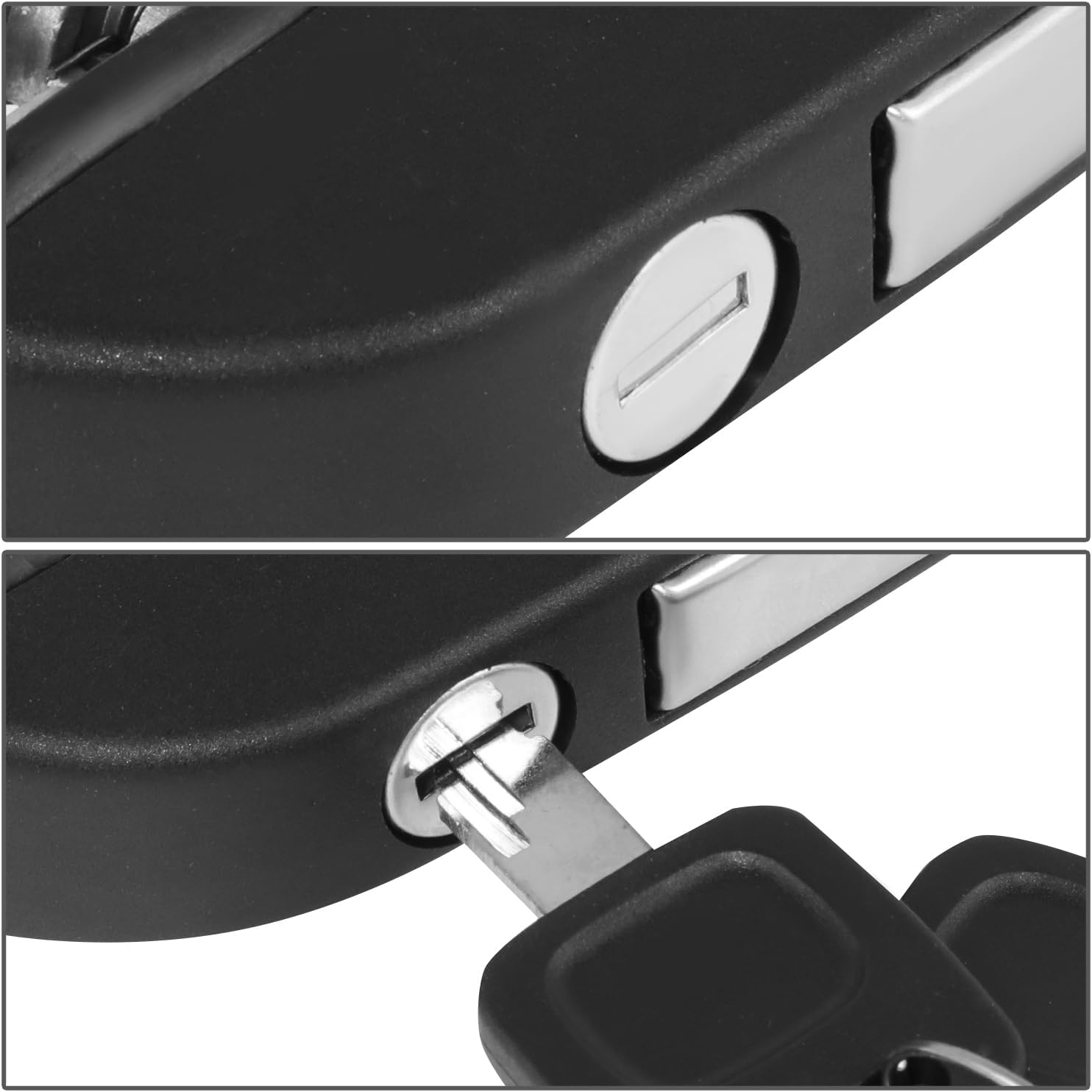 DNA MOTORING Front Passenger Side Outer Door Handle Compatible with 84-88 Audi 5000/86-88 5000 Quattro, W/Key Set, OEM-DHO-00002