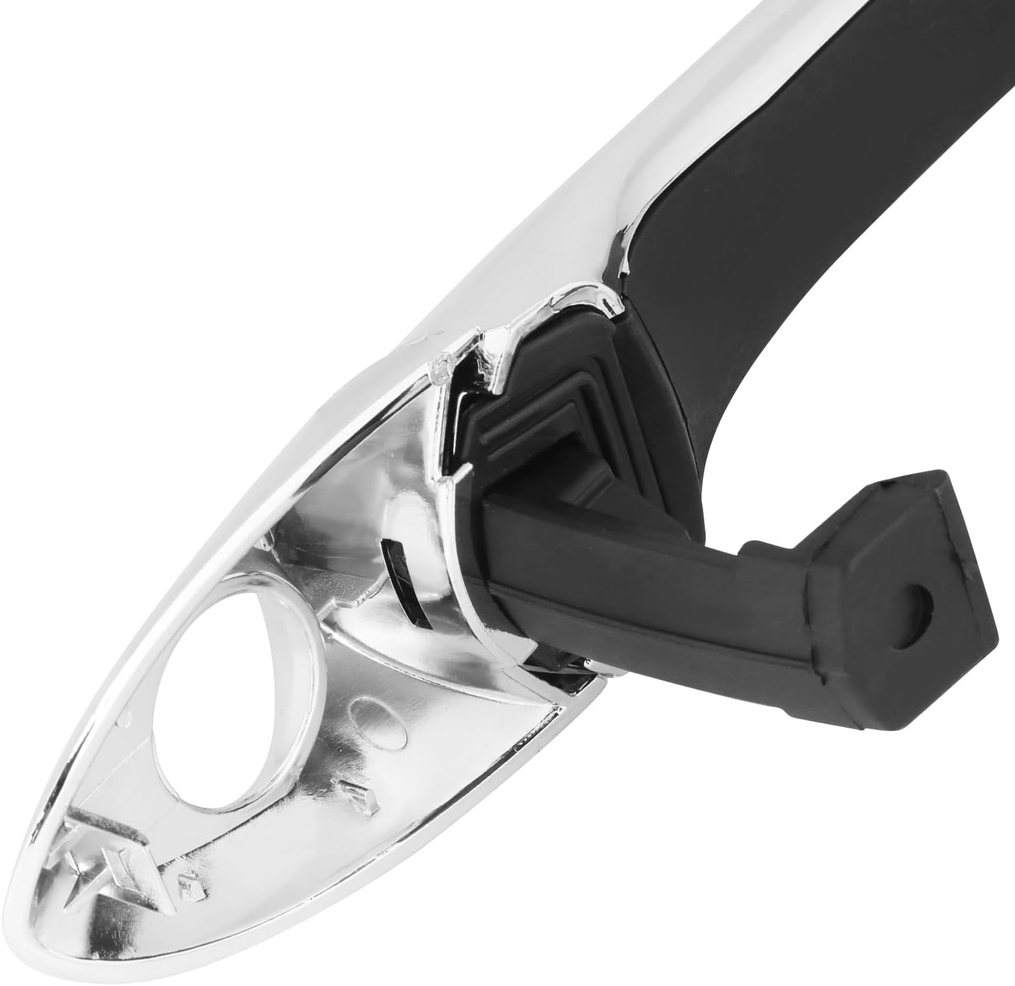 DNA MOTORING Front Left Outer Door Handle Compatible with 09-14 Hyundai Sonata, w/o Keyhole, w/o Smart Entry, Chrome, OEM-DHO-01185
