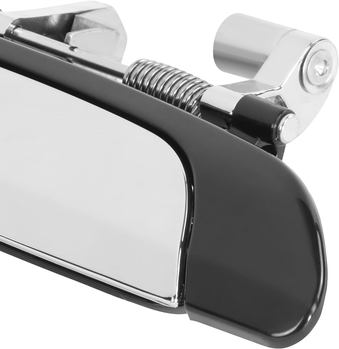 DNA MOTORING Rear Right Outer Door Handle Compatible with 01-05 Honda Civic Sedan, Black/Chrome, OEM-DHO-01057