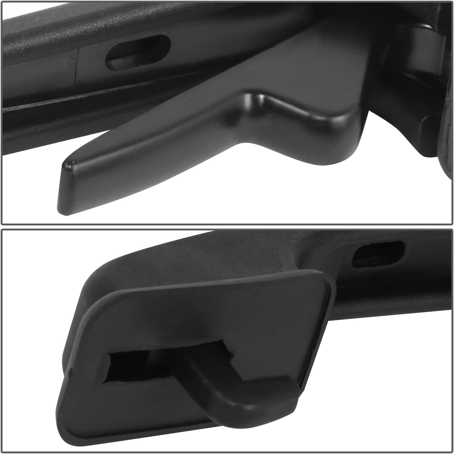 DNA MOTORING Rear Driver Side Outer Door Handle Compatible with 80-87 Audi 4000 84-87 4000 Quattro,Black/Chrome, OEM-DHO-00017