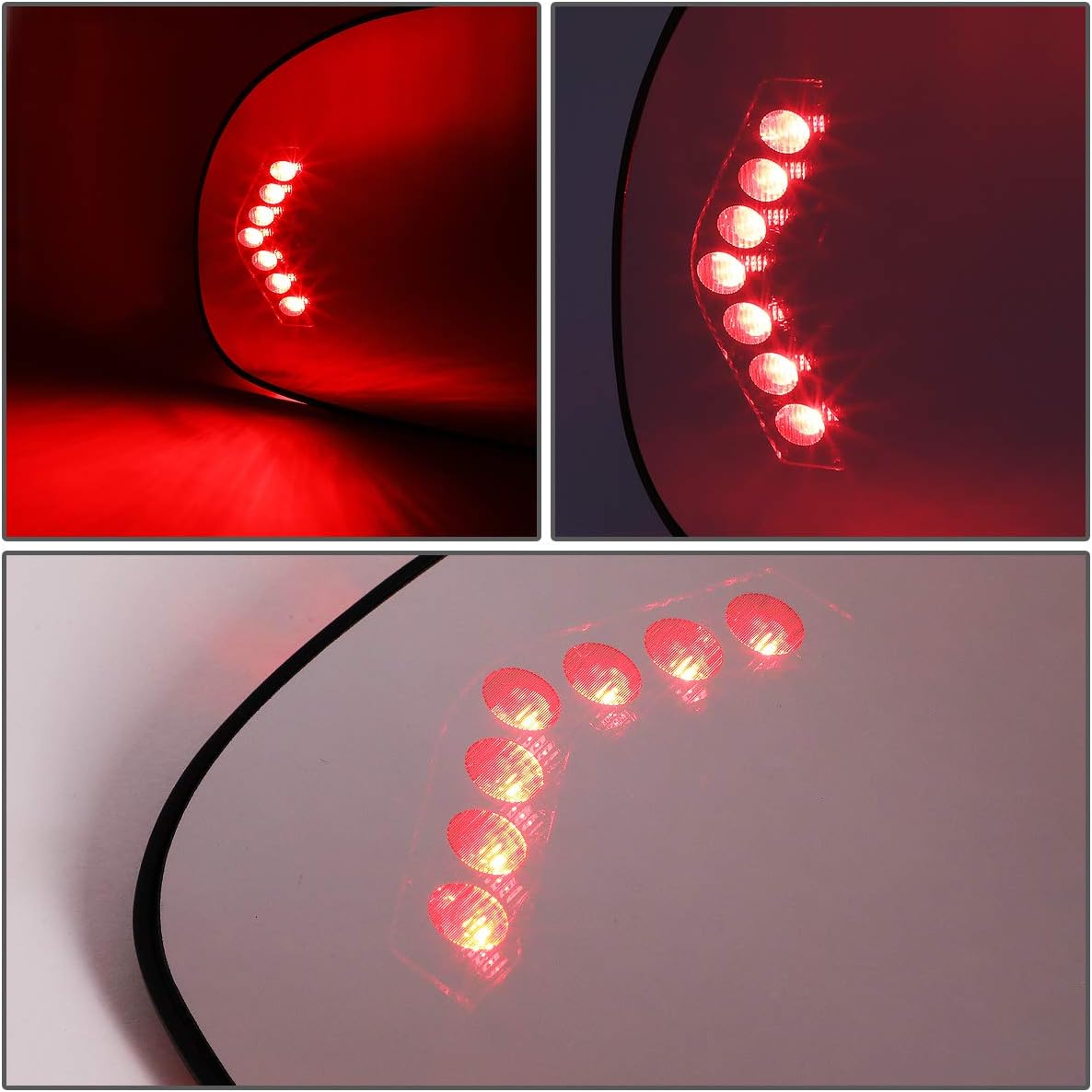 DNA Motoring SMP-060-L Left/Driver Side Door Rear View Mirror Glass w/Heater+LED Turn Signal