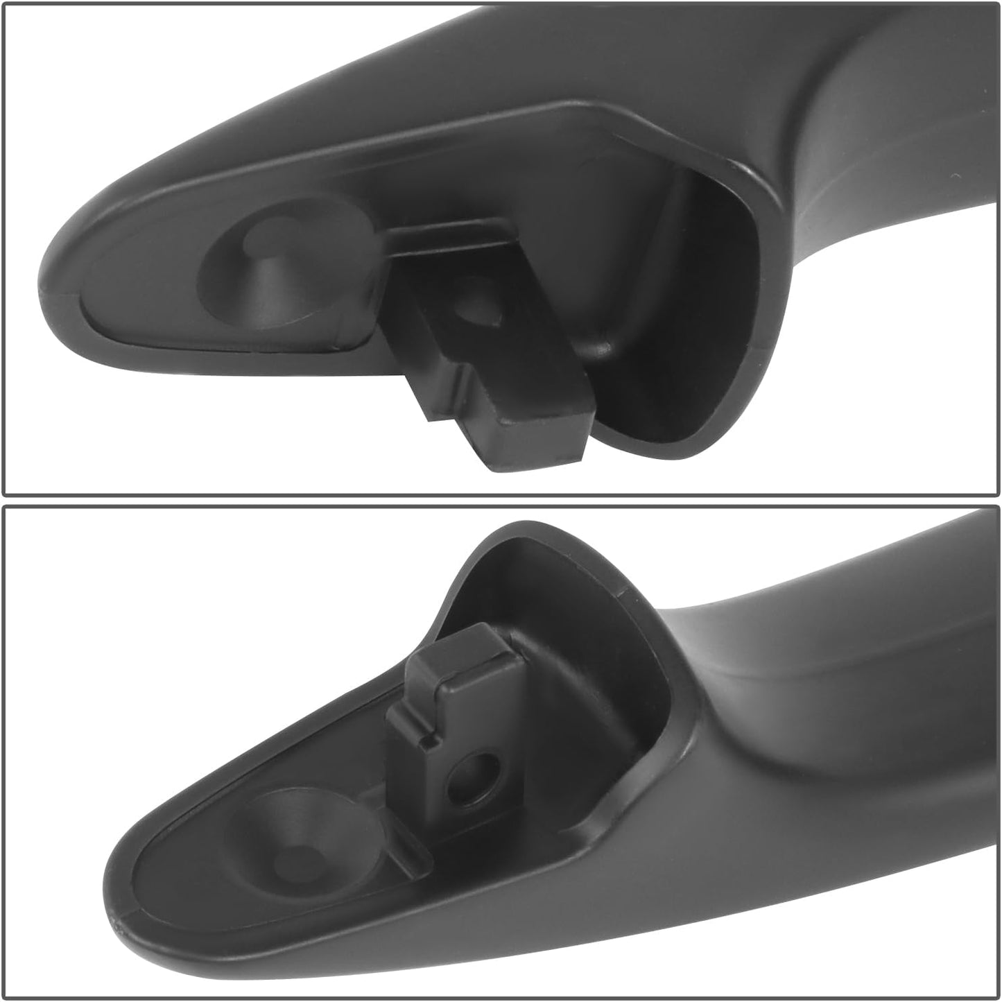 DNA MOTORING Front Passenger Side Outer Door Handle Compatible with 04-10 BMW X3, w/o Key Hole, Black, OEM-DHO-00087