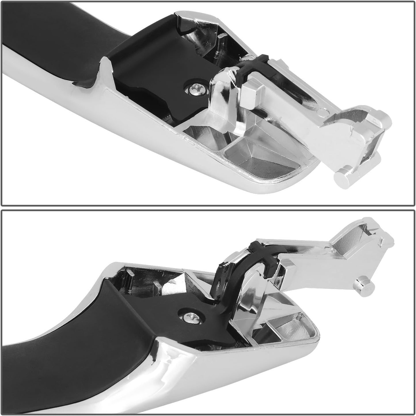 DNA MOTORING Front Driver Outer Door Handle Compatible with 03-09 GX470, 05-12 Avalon, 05-15 Tacoma, Without Passive Entry, w/Keyhole, Chrome, OEM-DHO-01526