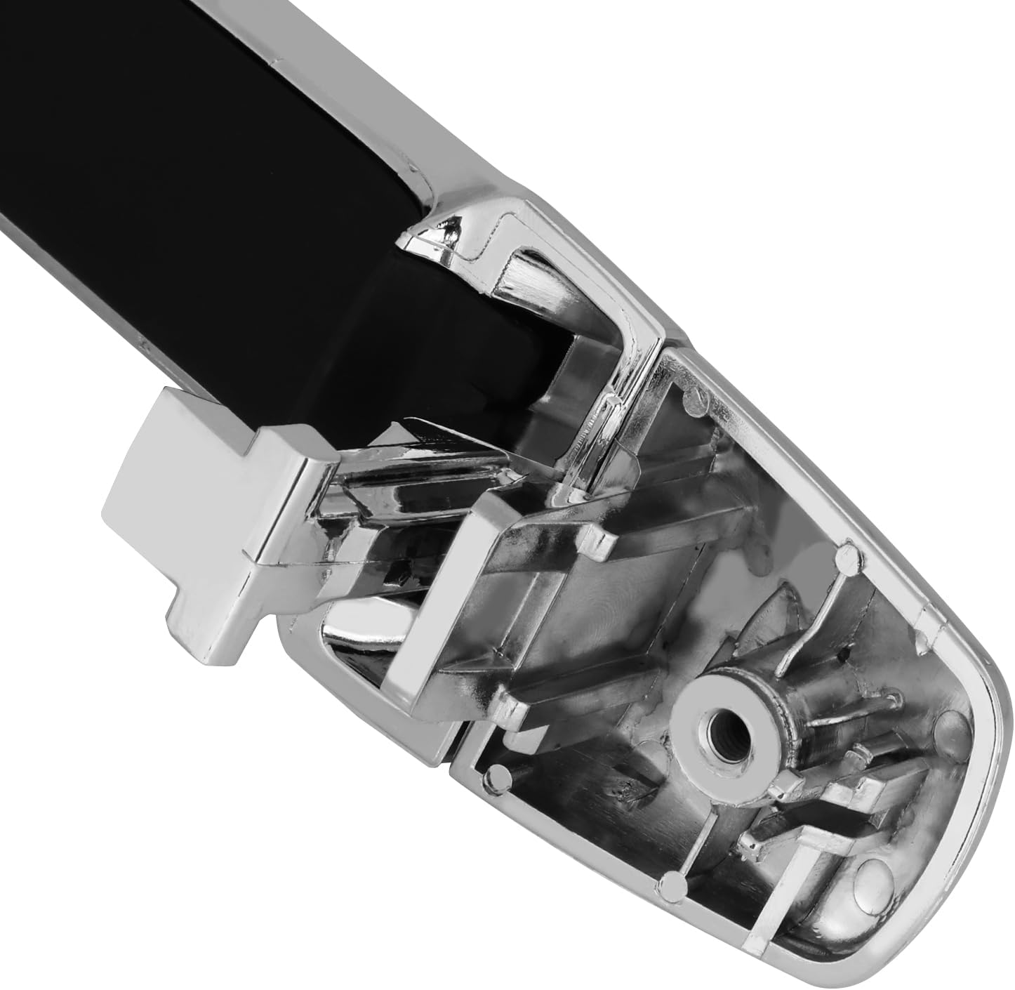 DNA MOTORING Rear Passenger Outer Door Handle Compatible with 08-15 LX570, Land Cruiser, Chrome, OEM-DHO-01533