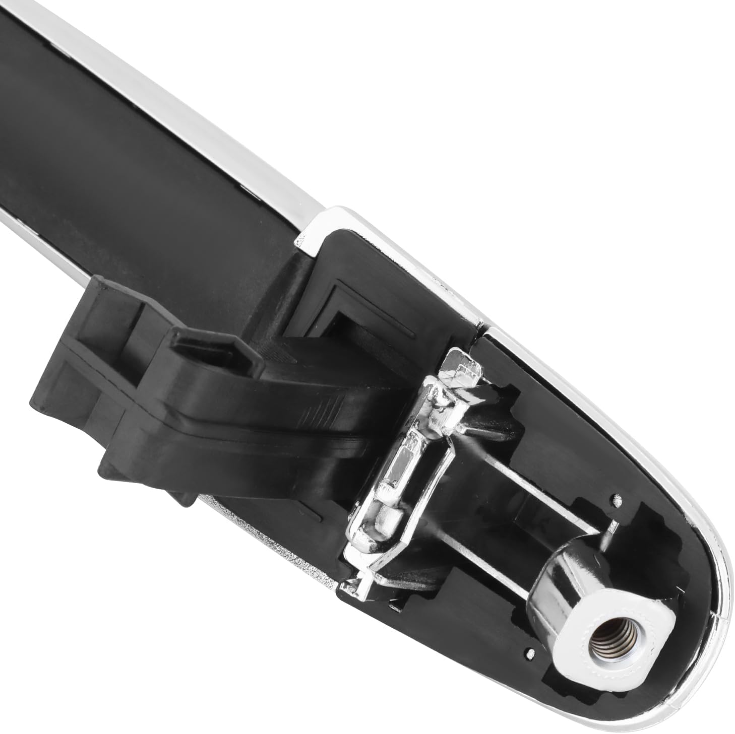 DNA MOTORING Front Right Outer Door Handle Compatible with 09-13 Kia Forte/Koup, w/o Keyhole, Chrome, OEM-DHO-01249