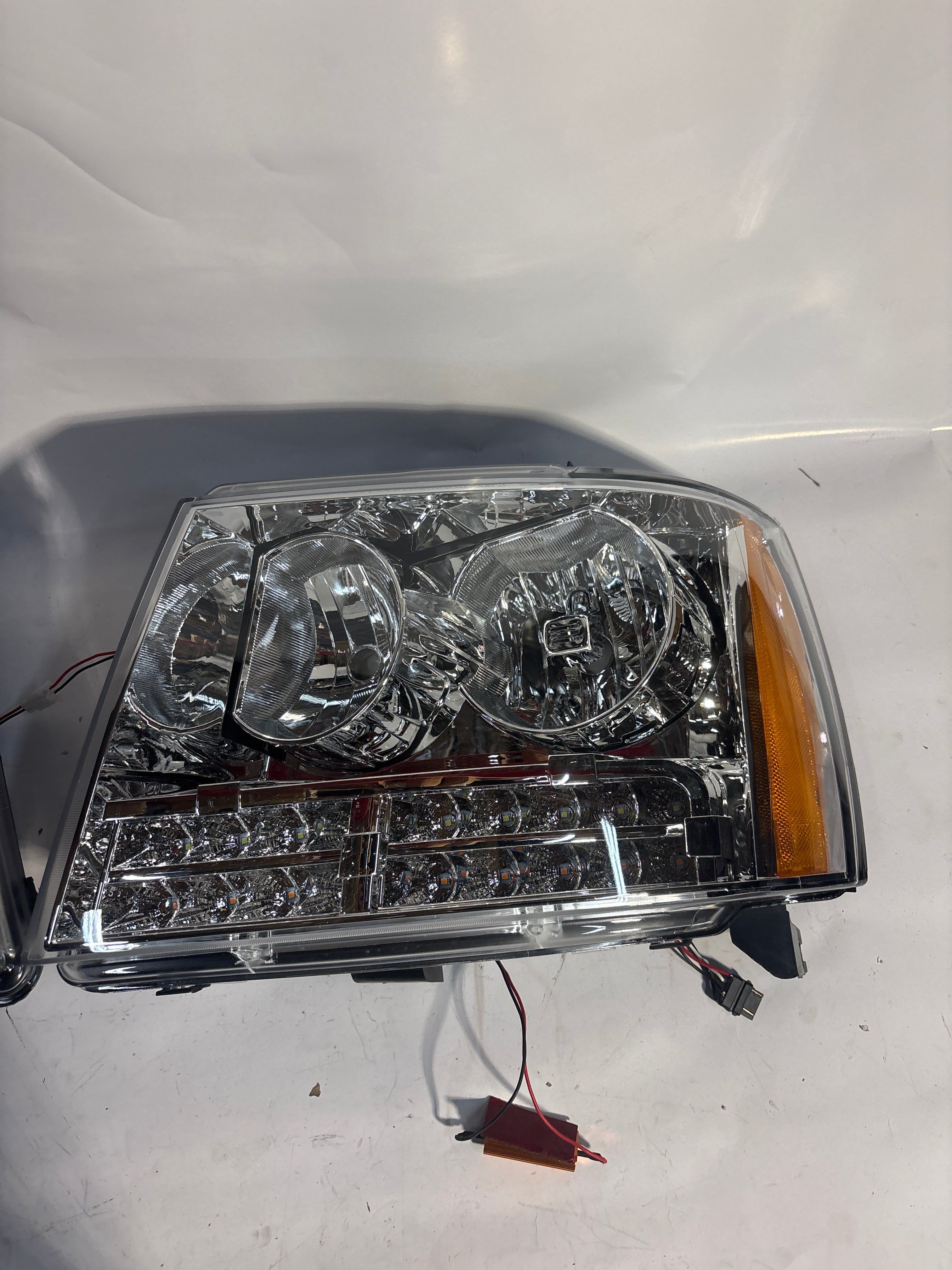 07-14 Chevy Tahoe Chrome Amber LED Headlights Plug N Play