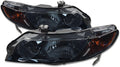 DNA Motoring HL-OH-HC064D-SM-AM Smoke Lens Amber Headlights Replacement For 06-11 Civic Sedan 4-Door
