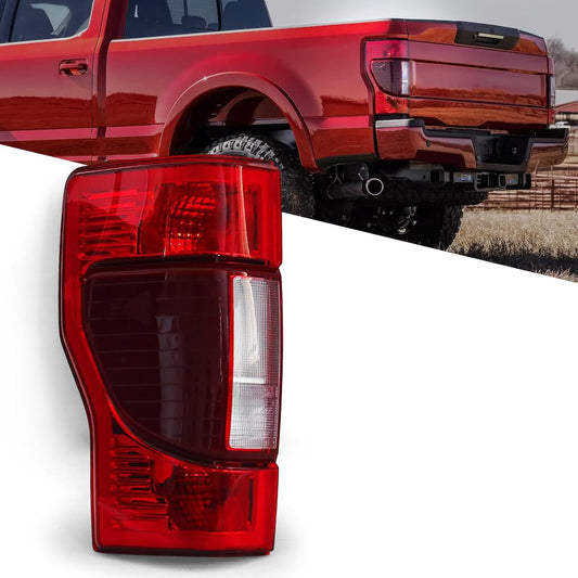 FIONE Tail Light Assembly Compatible with Ford F250 2020 2021 2022 Super Duty Rear Lamp Taillight Blind Spot Can Be Connected Left Driver Side LH