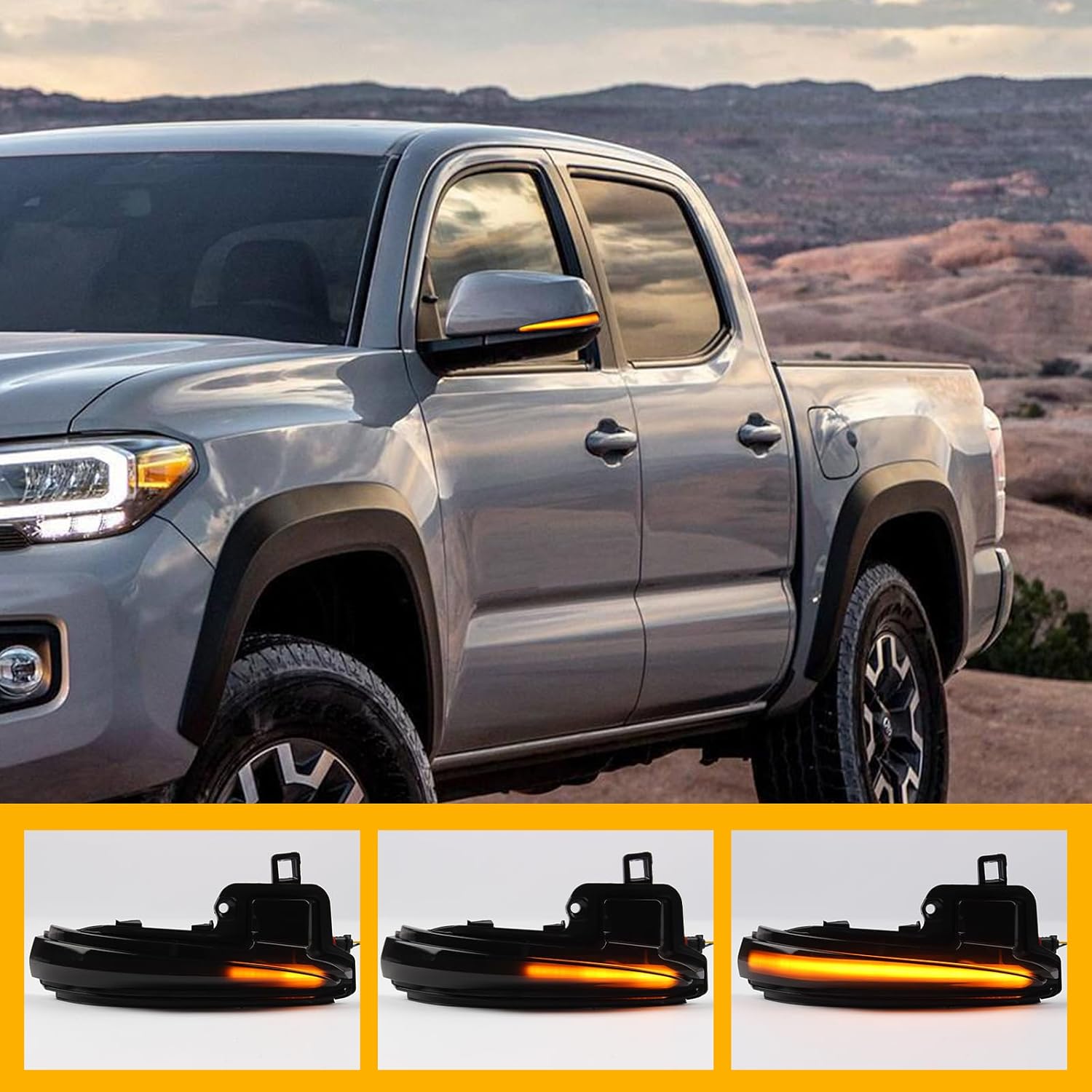 [2pcs] Side Mirror Turn Signal Lights for Toyota Tacoma 2016-2023/2019-2024 RAV4, LED Sequential Dynamic Indicator Strip Lamps Replacement for 8174058010