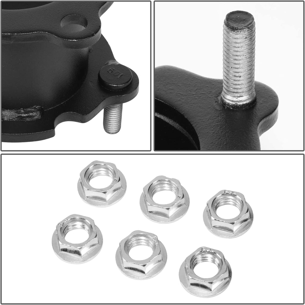 J2 Engineering J2-LK-CH-F-016-BK 3'' Front Leveling Lift Kit Strut Spacers Compatible with 2002-2009 Envoy/Trailblazer 2WD 4WD