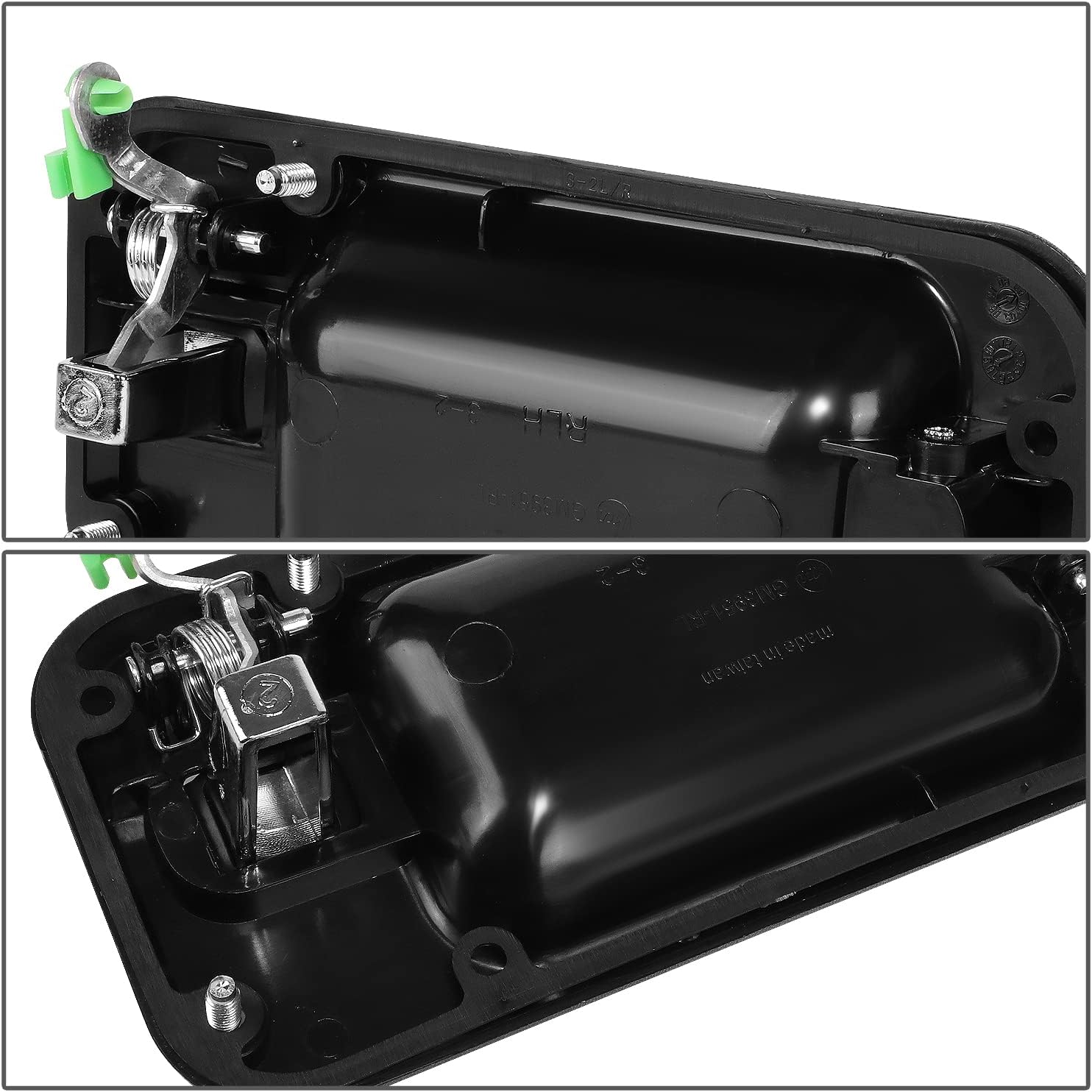 DNA MOTORING OEM-DHO-00555 Rear Left Side Door Pull Handle Compatible with 03-09 Hummer H2, Smooth Black