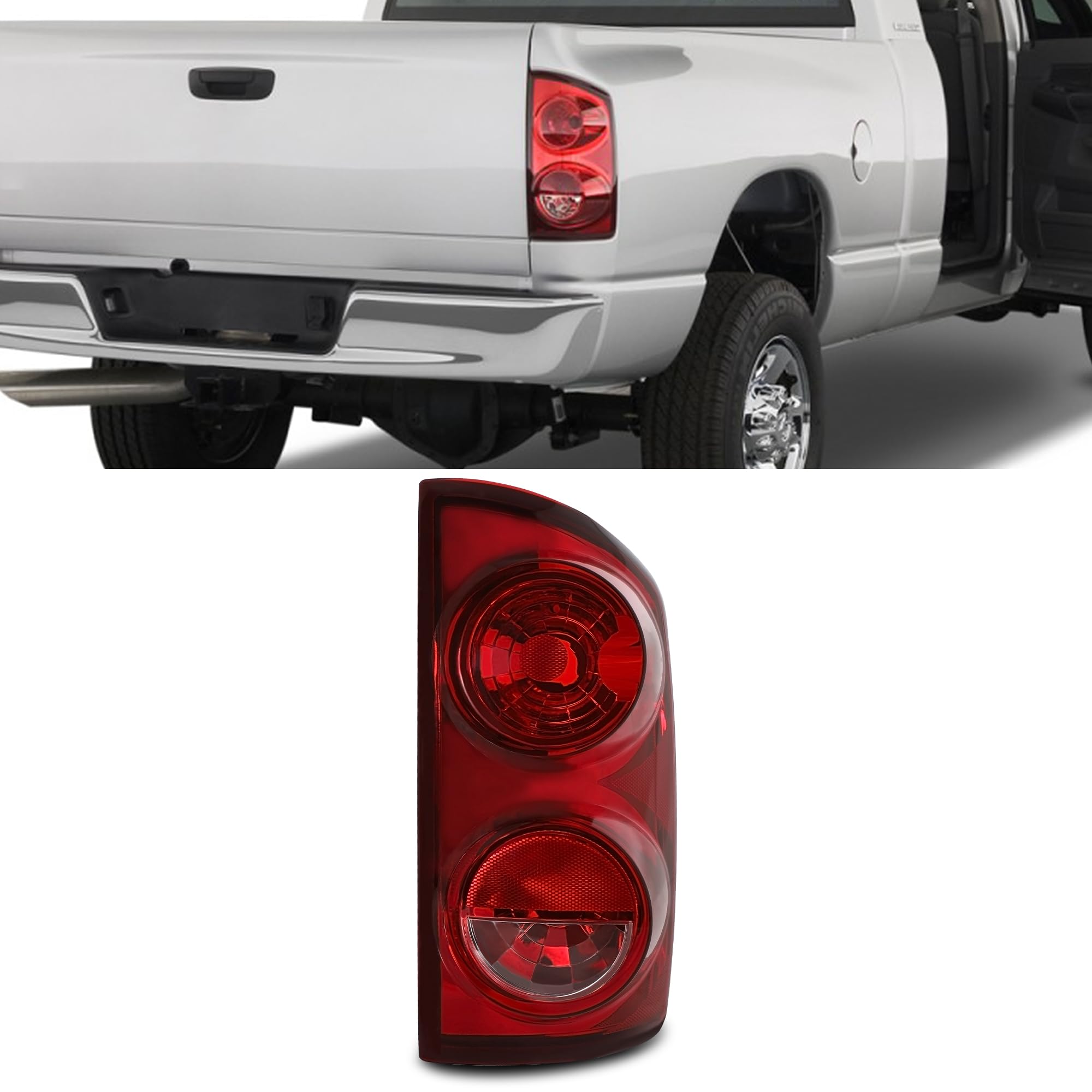 Left Tail Light Fit For 2007 2008 Dodge Ram 1500/07 08 09 Ram 2500 3500 Rear Brake Lamp