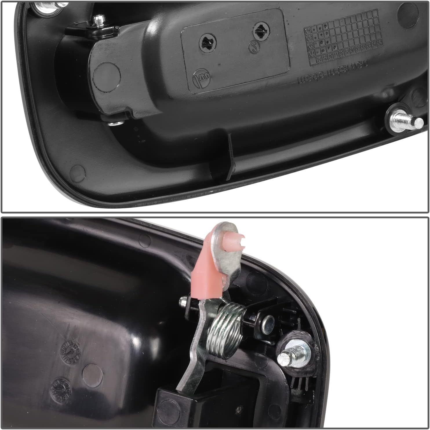 DNA MOTORING OEM-DHO-00442 Front Right Side Door Pull Handle Compatible with 04-06 Escalade/Silverado/Sierra, 00-06 Suburban/Tahoe/Yukon, Smooth Black