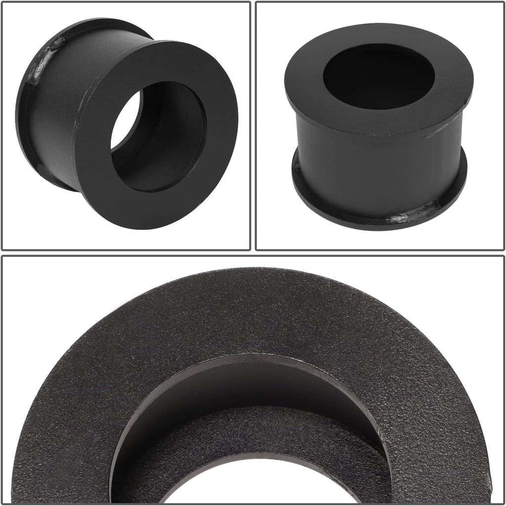 J2 Engineering 3" Front and Rear Leveling Lift Kit Coil Spring Spacers w/Shock Extension Bracket Compatible with 07-17 Wrangler / 18 Wrangler JK, J2-LK-JK-FR-001-BK