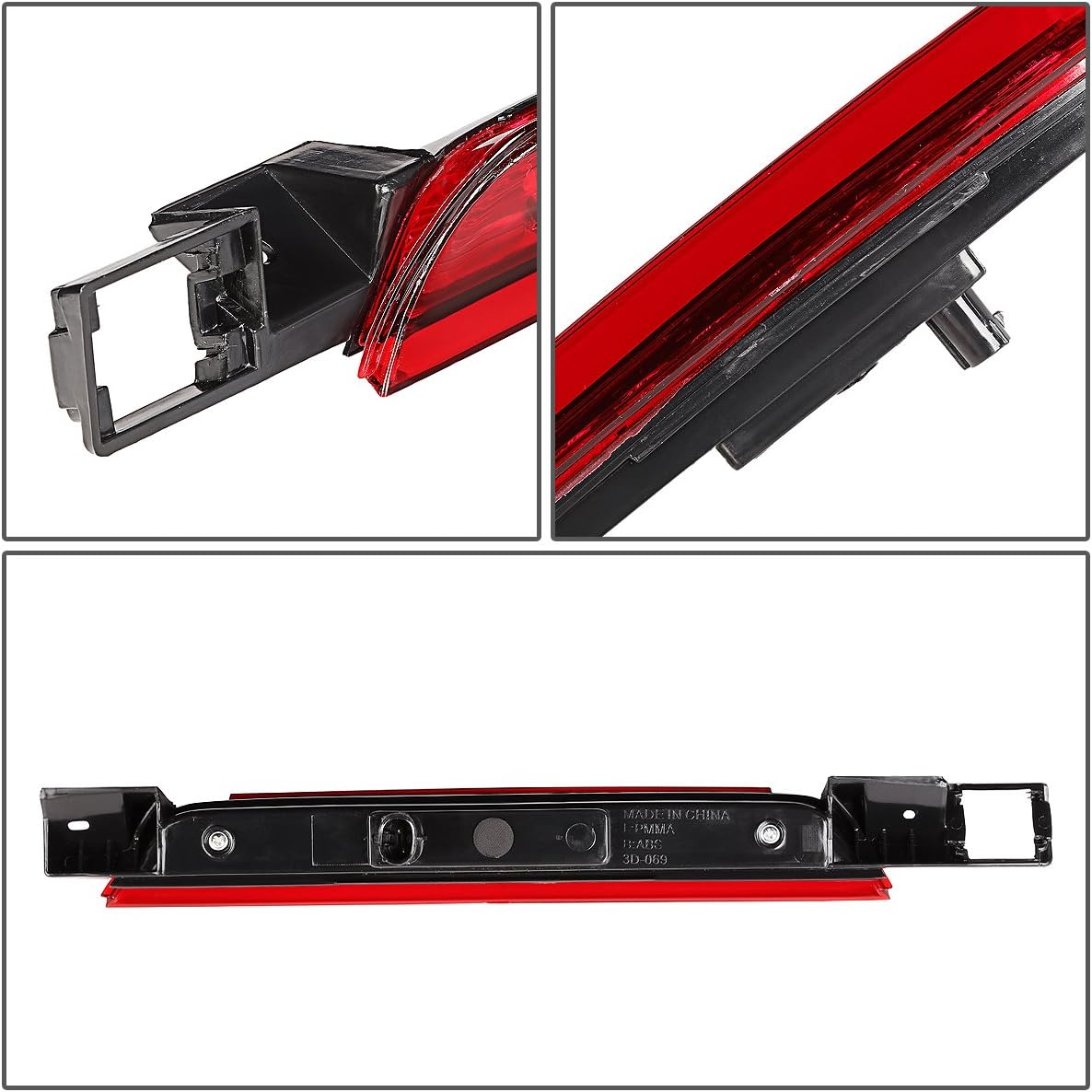 DNA MOTORING 3BL-GMCEQ13-LED-RD Red Lens LED High Mount 3rd Third Brake Light [Compatible with 10-17 Equinox / 10-17 Terrain]