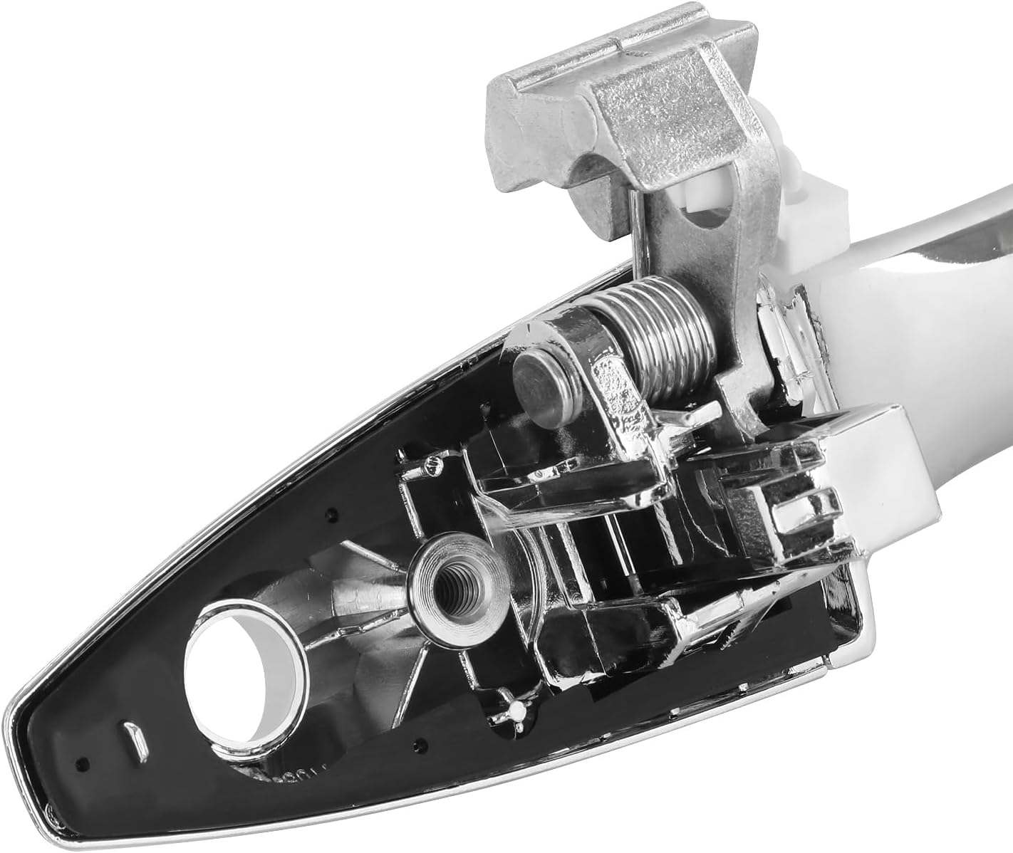 DNA MOTORING Front Left Outer Door Handle Compatible with 07-13 Acura MDX, w/Keyhole, Chrome, OEM-DHO-01037