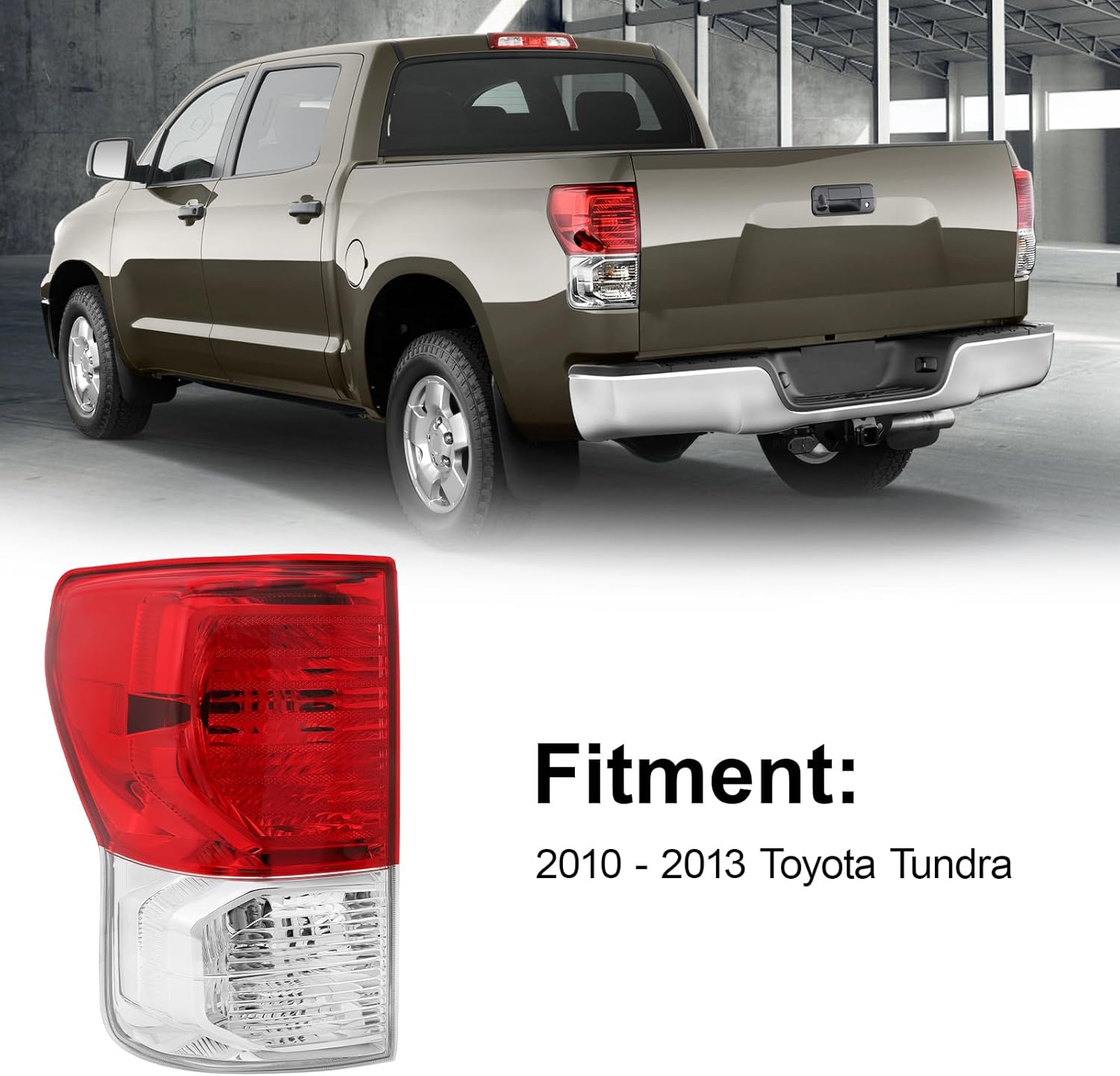 Tail Light Assembly Fit For 2010-2013 Toyota Tundra 2010 2011 2012 2013 Toyota Tundra 10 11 12 13 Toyota Tundra Rear Brake Lamp (Left Side)