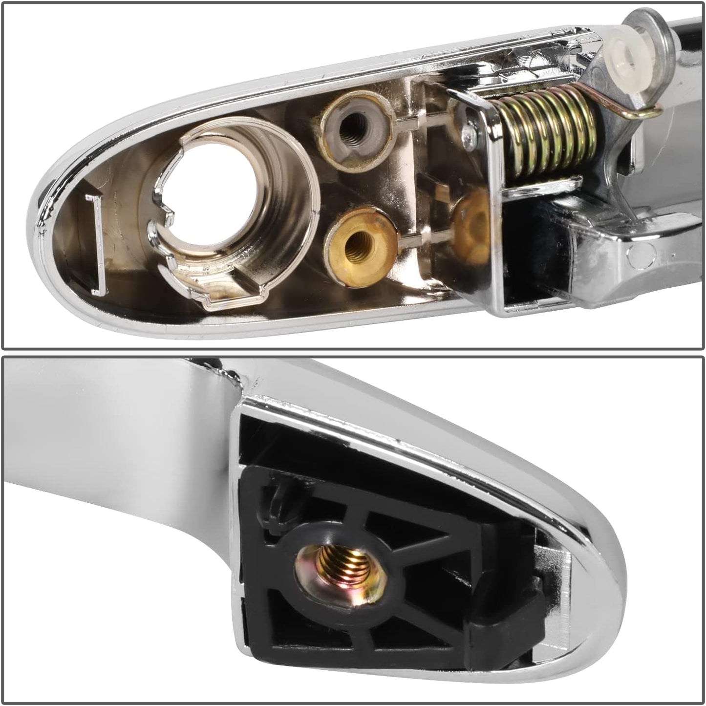 DNA MOTORING OEM-DHO-00207 Front Left Side Outer Door Handle w/Key Hole Compatible with 05-09 Lacrosse / 06-13 Impala / 14-16 Impala Limited / 06-07 Monte Carlo