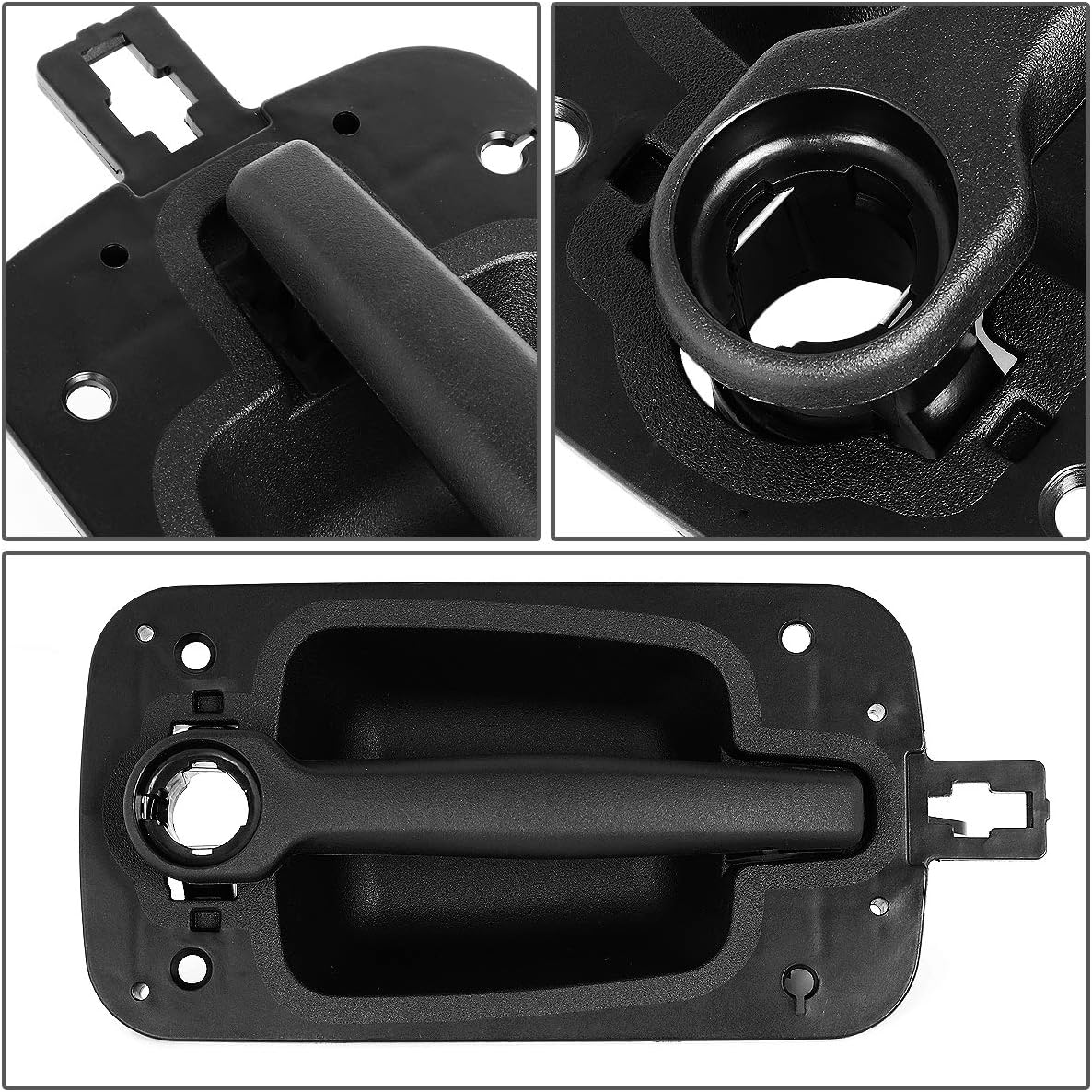 DNA Motoring PT-ZTL-9052-LH Driver/Left Exterior Outter Outside Door Handle Replacement,Black