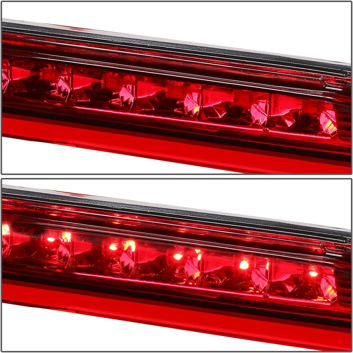 DNA MOTORING 3BL-GMCEQ13-LED-RD Red Lens LED High Mount 3rd Third Brake Light [Compatible with 10-17 Equinox / 10-17 Terrain]