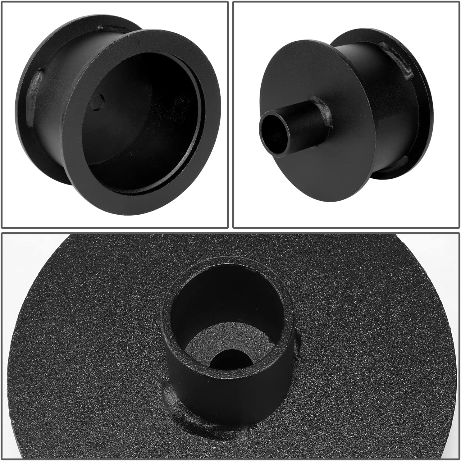 J2 Engineering 3" Front and Rear Leveling Lift Kit Coil Spring Spacers w/Shock Extension Bracket Compatible with 07-17 Wrangler / 18 Wrangler JK, J2-LK-JK-FR-001-BK