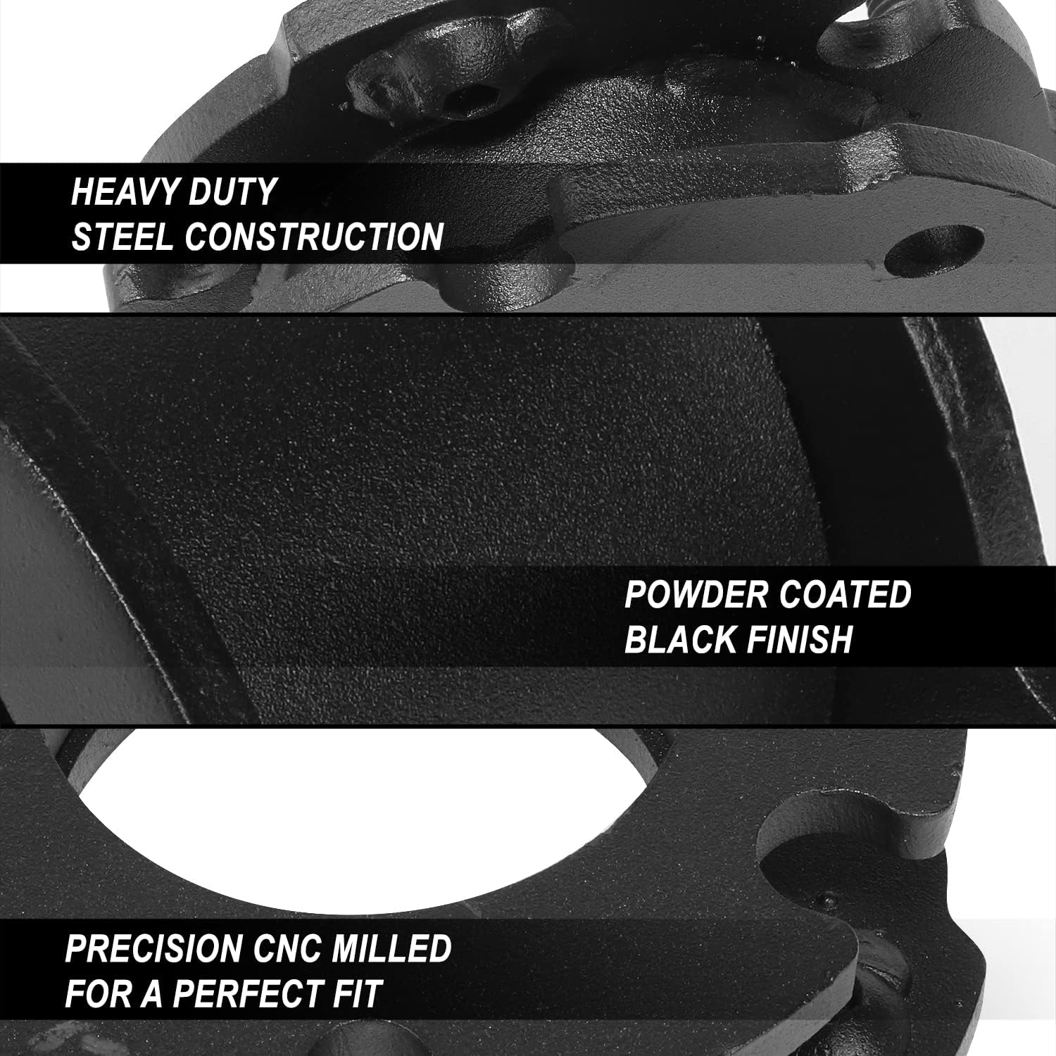 J2 Engineering J2-LK-CH-F-016-BK 3'' Front Leveling Lift Kit Strut Spacers Compatible with 2002-2009 Envoy/Trailblazer 2WD 4WD
