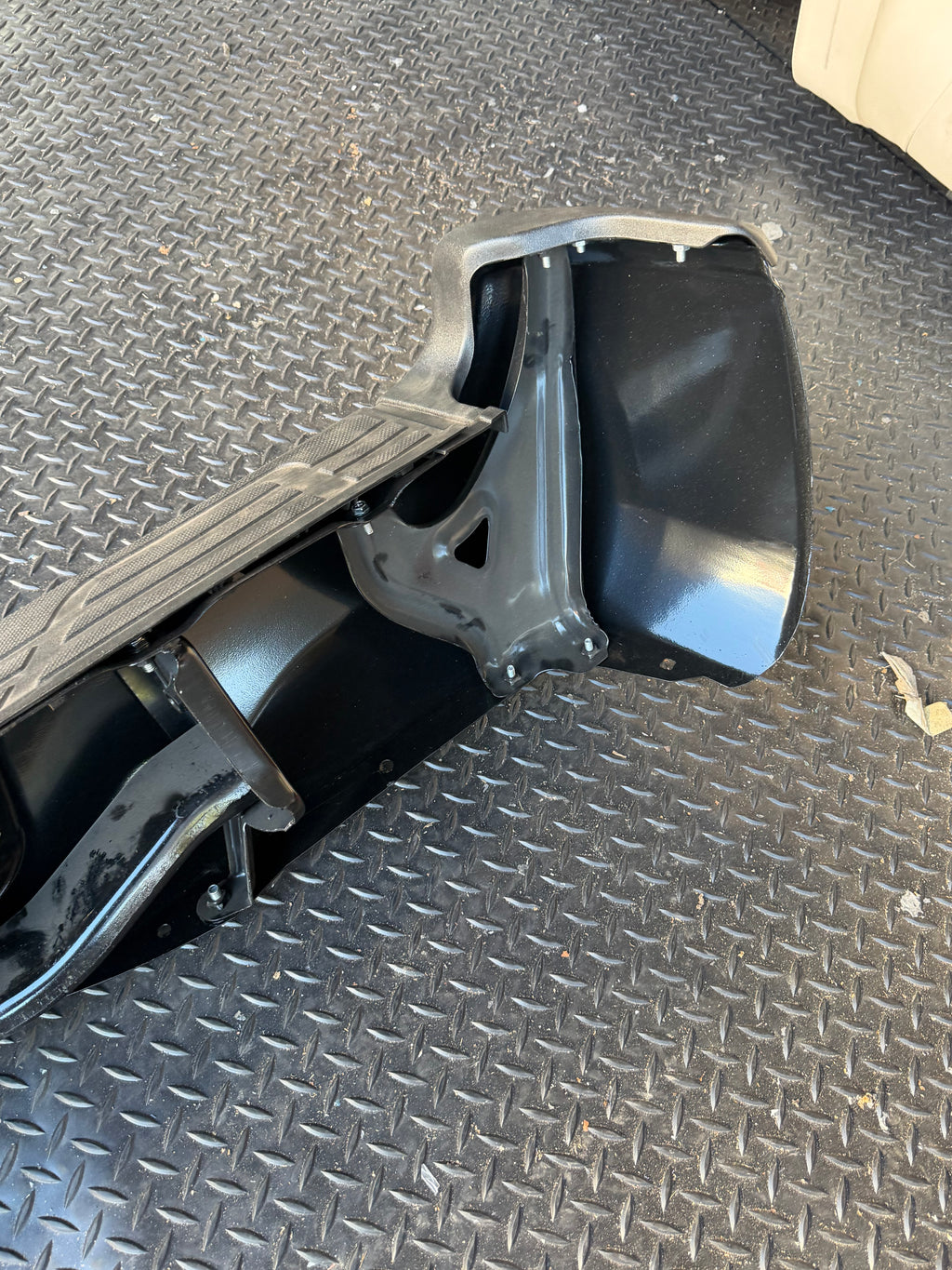 AS IS 05-15 TOYOTA TACOMA REAR BLACK BUMPER NO BRACKETS NO HARDWARE