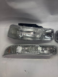 OB-HL-OH-CS99-4P-OEM 99-02 Chevy Silverado Chrome Amber OE Style Headlights Lens Slightly Scuffs