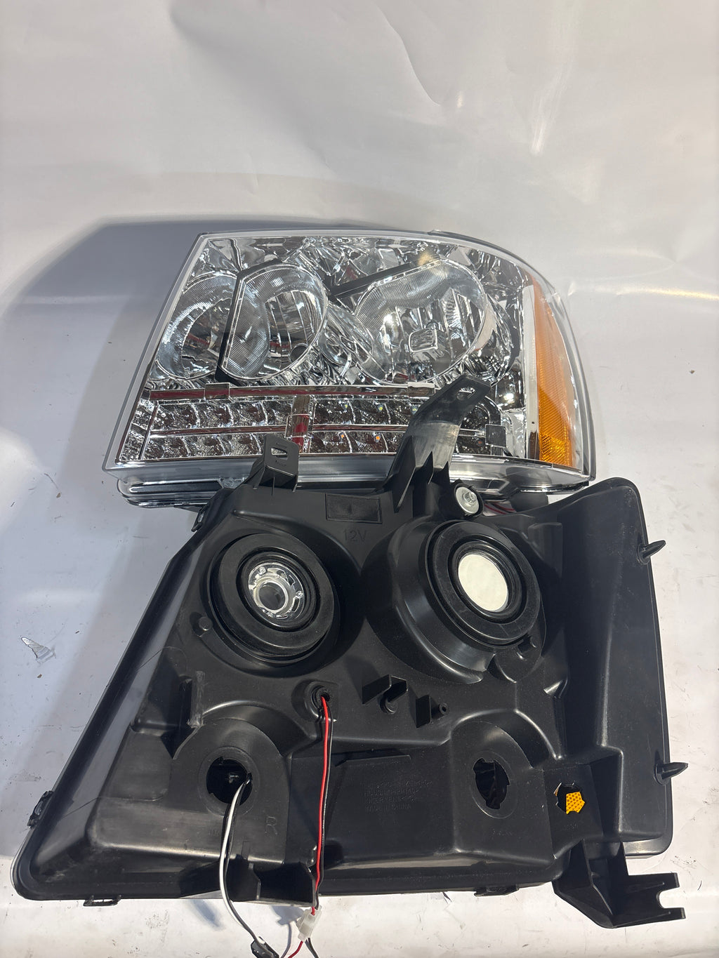07-14 Chevy Tahoe Chrome Amber LED Headlights Plug N Play