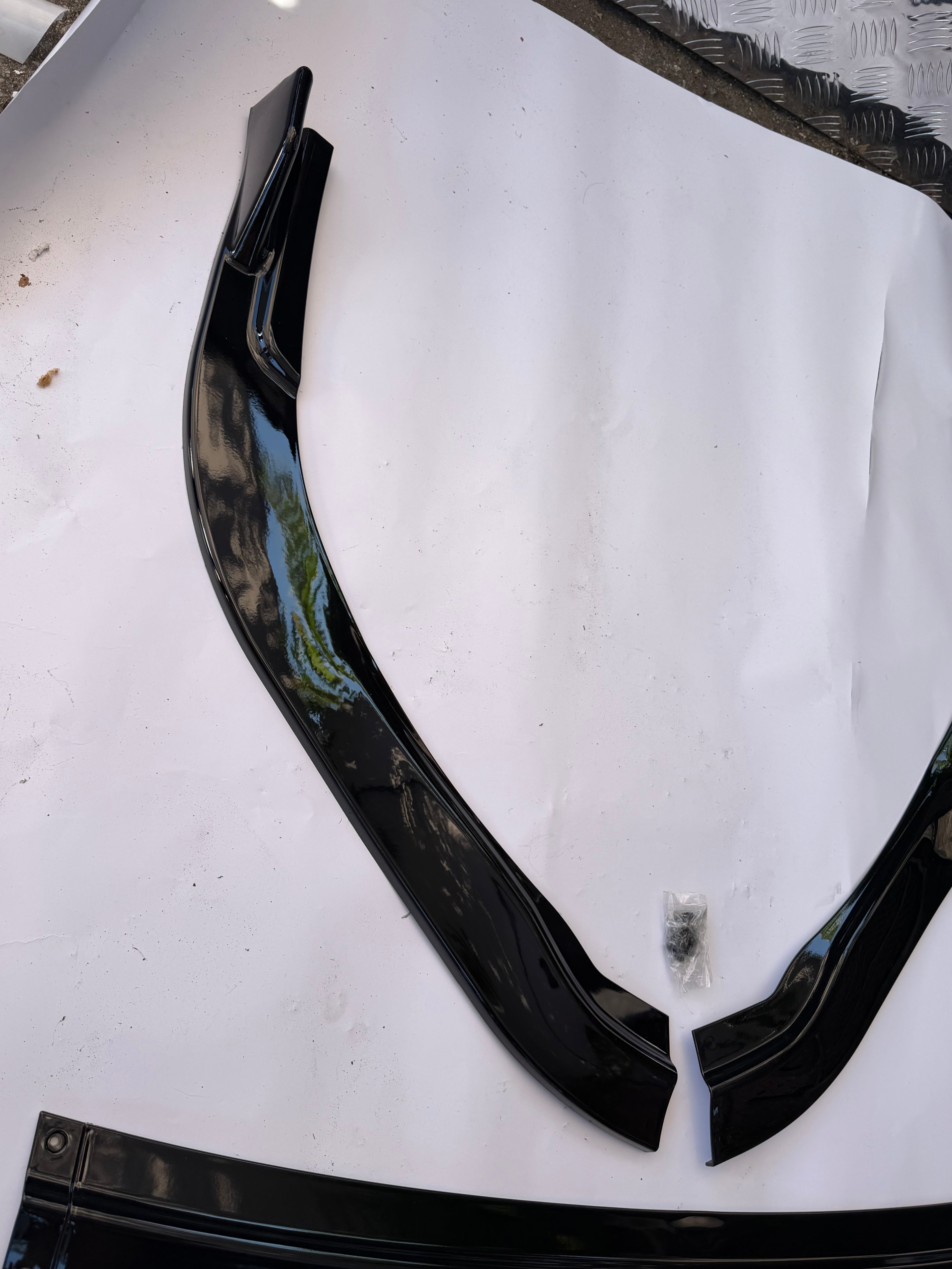 16-18 LEXUS ES300H ES350 FRONT BUMPER SPOILER LIP GLOSSY BLACK