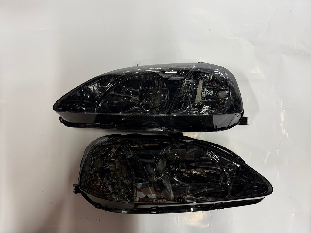 99-00 HONDA CIVIC SMOKE CLEAR HEADLIGHTS