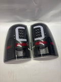 TL-DRAM09-LED-3D-BL-CL-ASIS 09-17 Dodge Ram Black Clear 3D LED AS IS USED Taillights