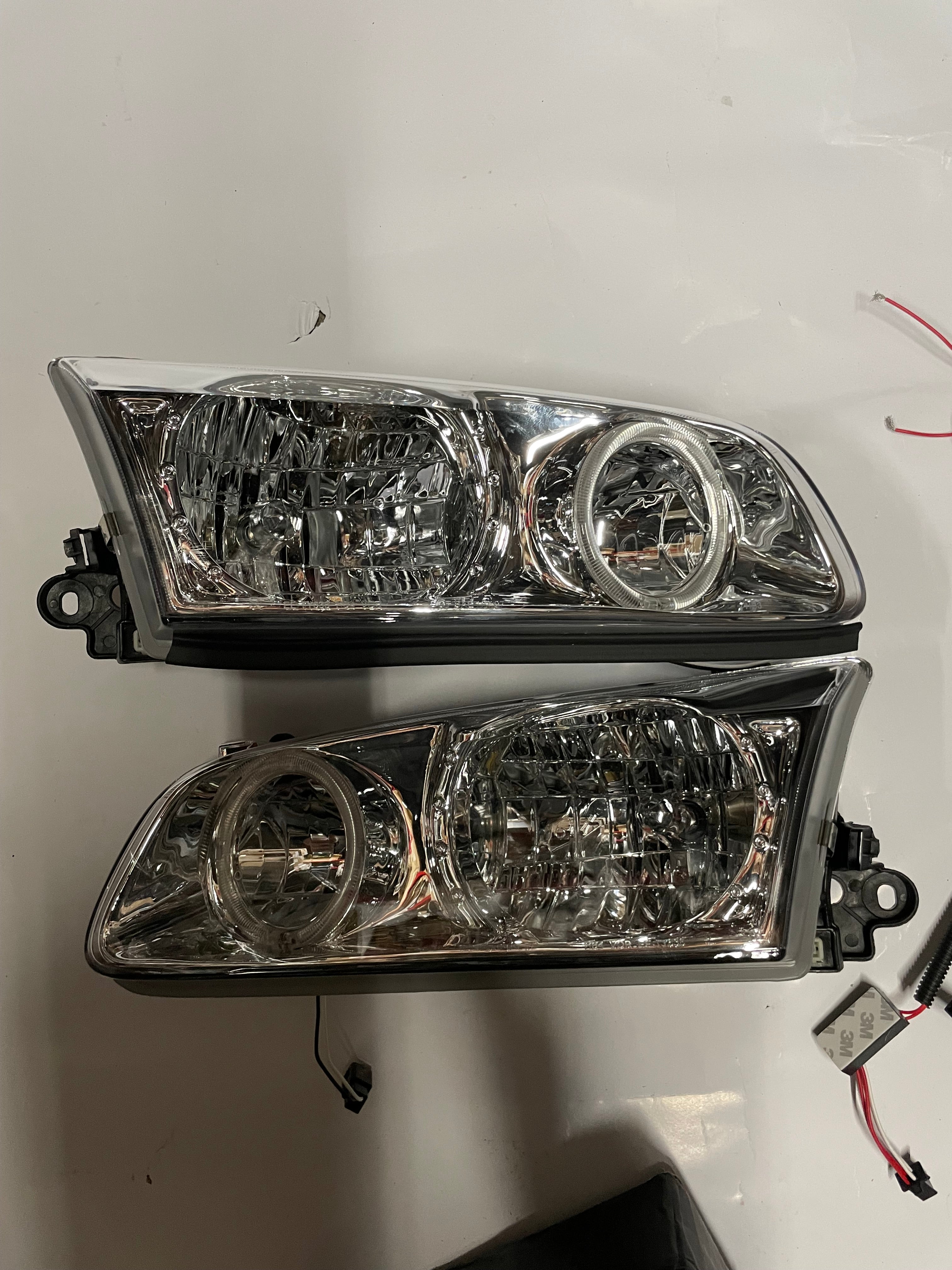 00-01 TOYOTA CAMRY LED HALO SET CHROME CLEAR
