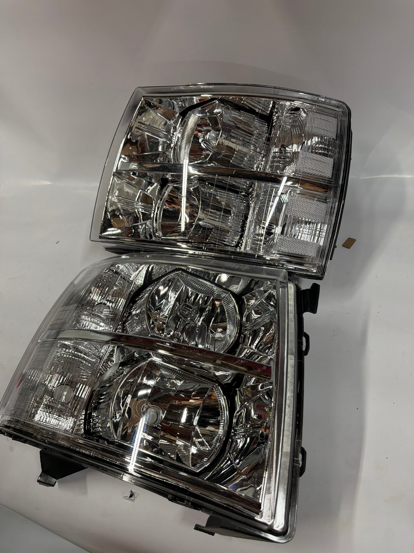 CHEVY SILVERADO CHROME CLEAR HEADLIGHTS FOR 2007 TO 2013