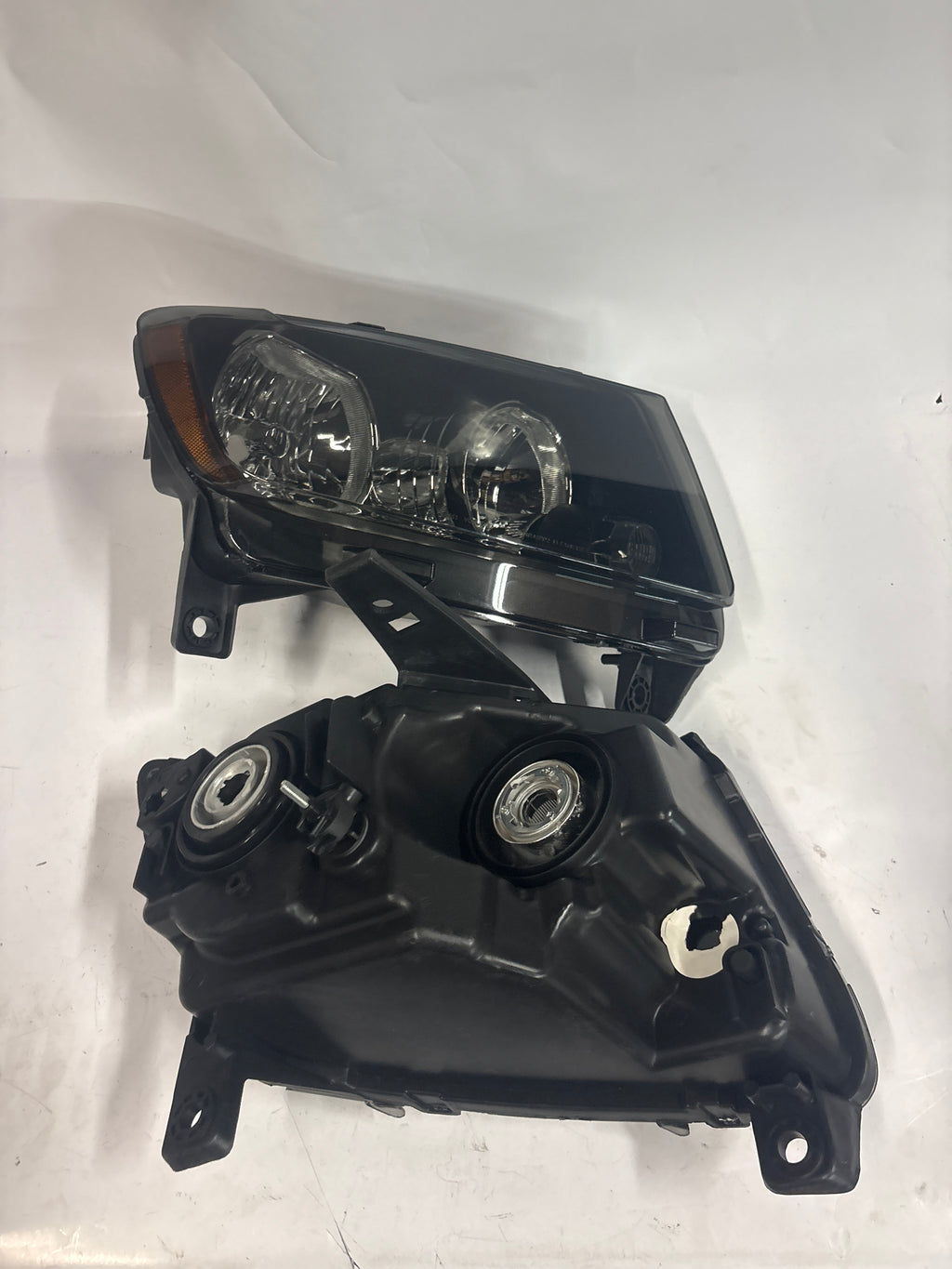 11-13 JEEP GRAND CHEROKEE BLACK SMOKED AMBER HEADLIGHTS LUCES