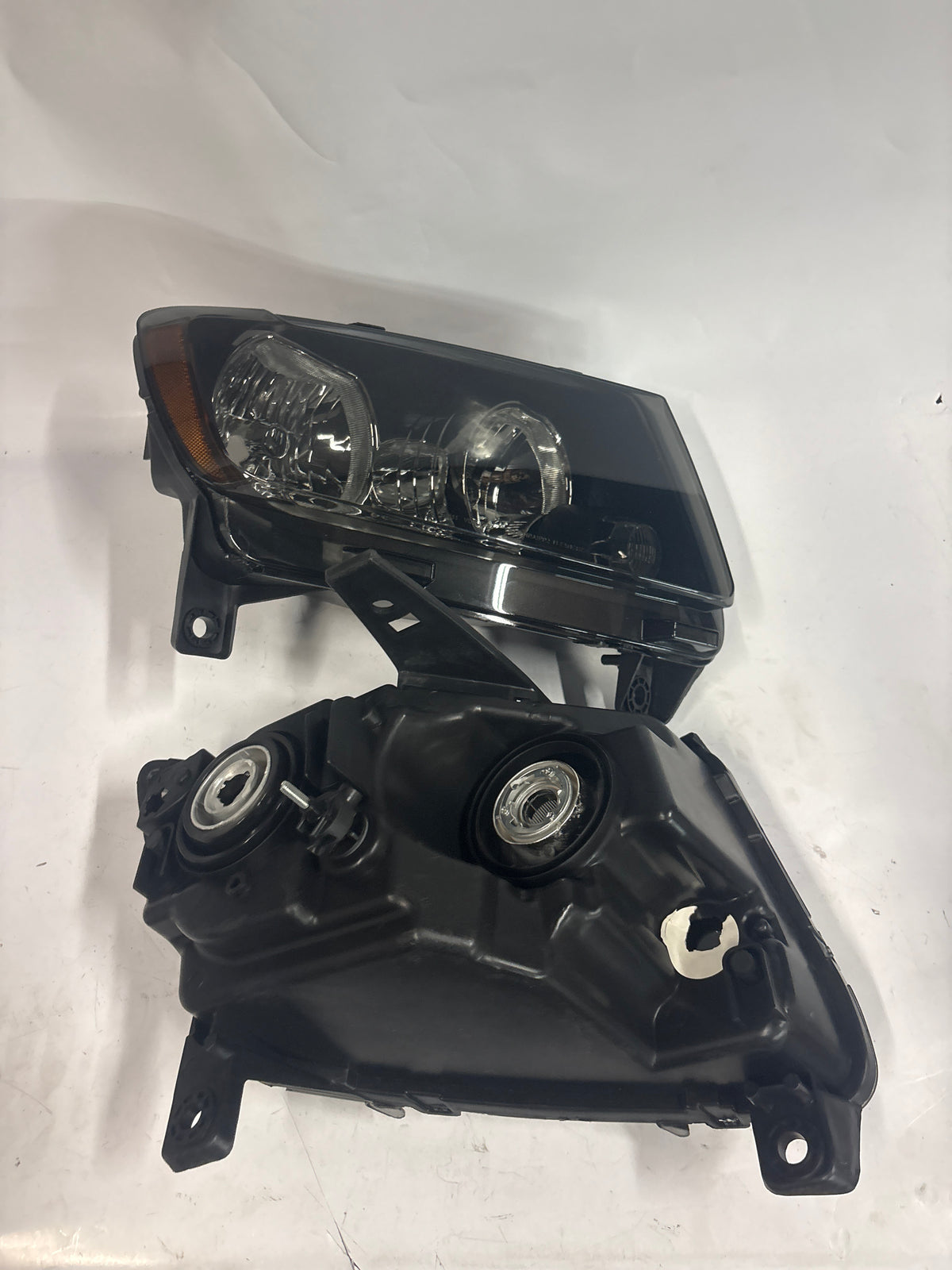 11-13 JEEP GRAND CHEROKEE BLACK SMOKED AMBER HEADLIGHTS LUCES