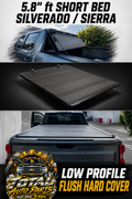 FLUSH-HARD-031 HARD FLUSH TRIFOLD BE COVER 5.8FT CHEVROLET GMC SILVERADO SIERRA