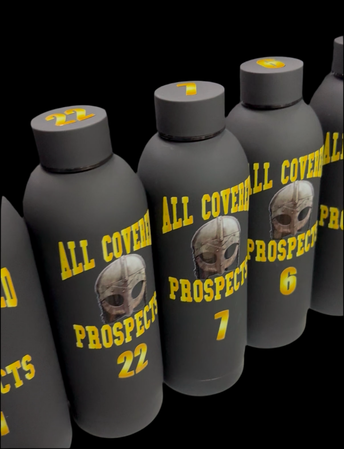 Custom UV stickers x thermal flasks for all sports team 10pk 17oz
