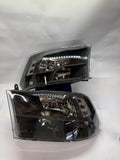 09-17 DODGE RAM 1500 10-17 RAM 2500 3500 BLACK HOUSING AND CLEAR HEADLIGHTS