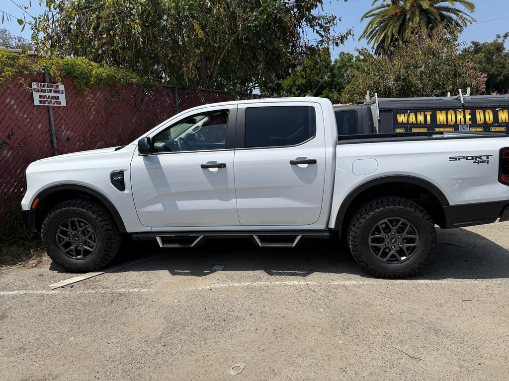 19-26 FORD RANGER CREW CAB OFF ROAD POWDER COATED RUNNING BOARDS SIDESTEPS STEPPERS ESCALON